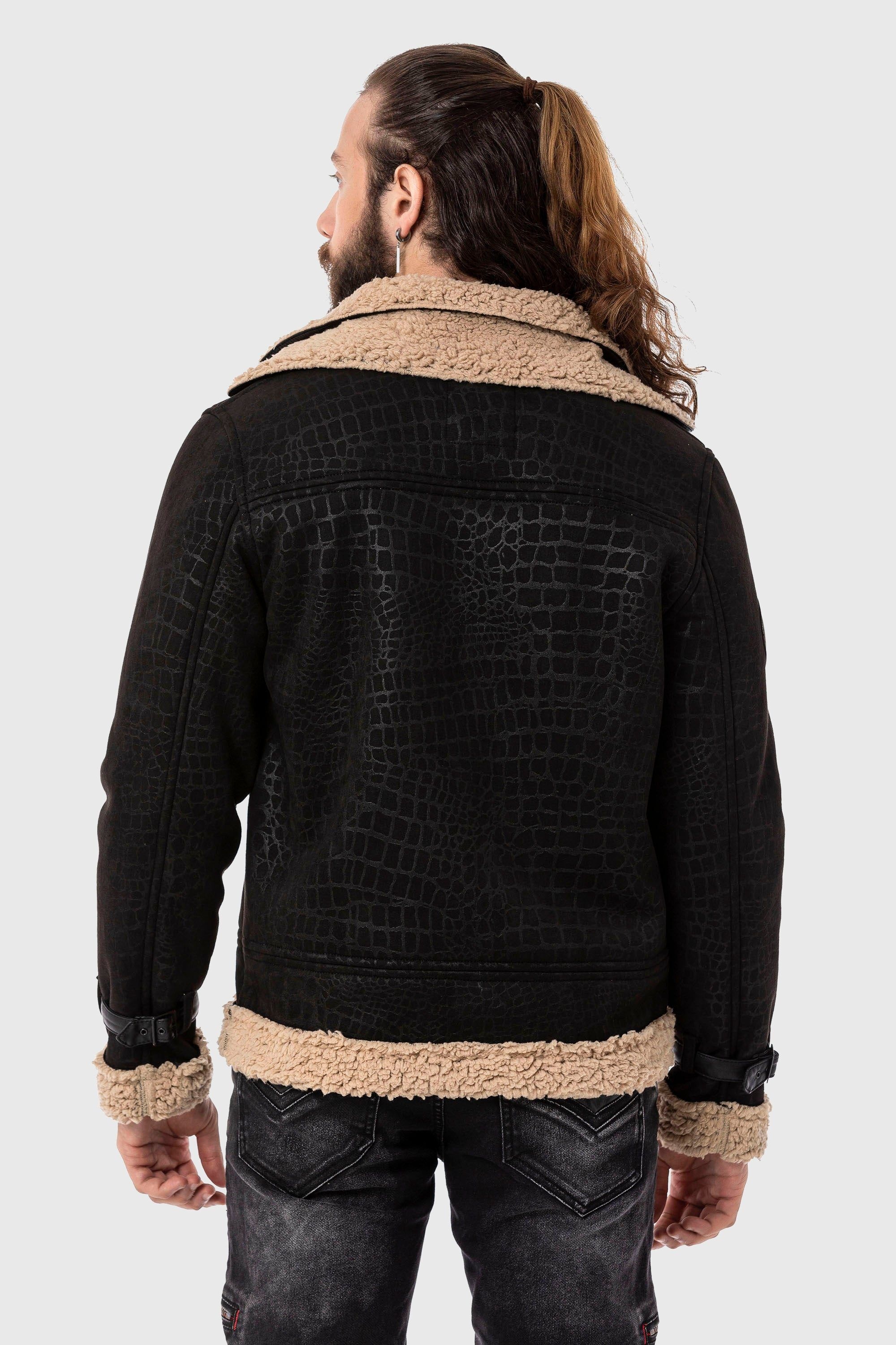 Cipo & Baxx Parka "Jacke" ohne Kapuze im Flieger-Look günstig online kaufen