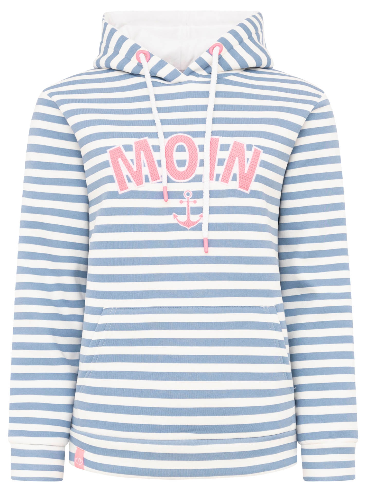 Zwillingsherz Kapuzensweatshirt »"Streifen Moin"«, gestreift, mit MOIN und Anker Stickerei