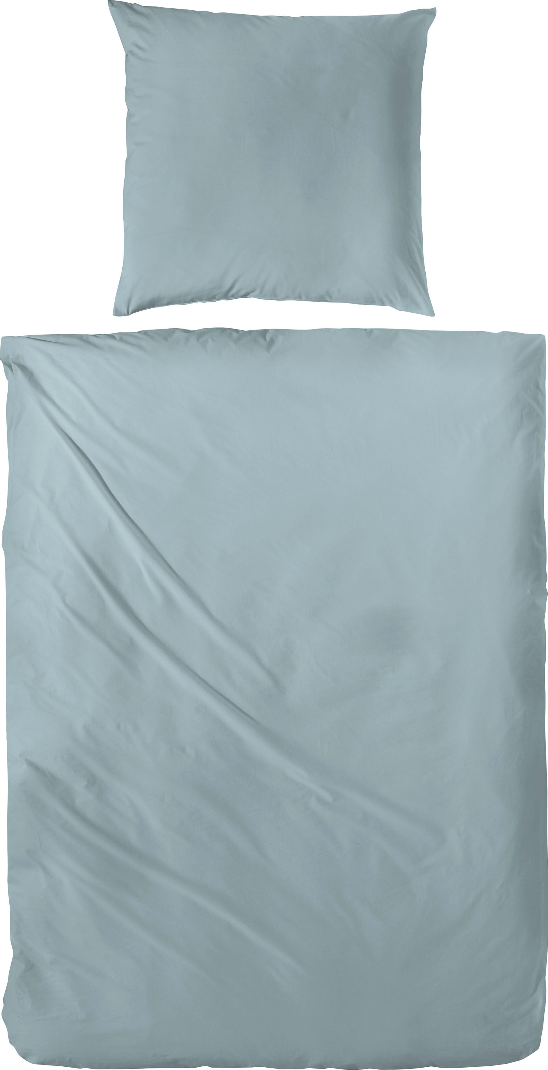 Primera Bettwäsche "Uni Luxus-Satin in Gr. 135x200, 155x220 oder 200x200 cm" 3 Stk. Bettwäsche aus Baumwolle, unifarbene Bettwäsche mit Reißverschluss