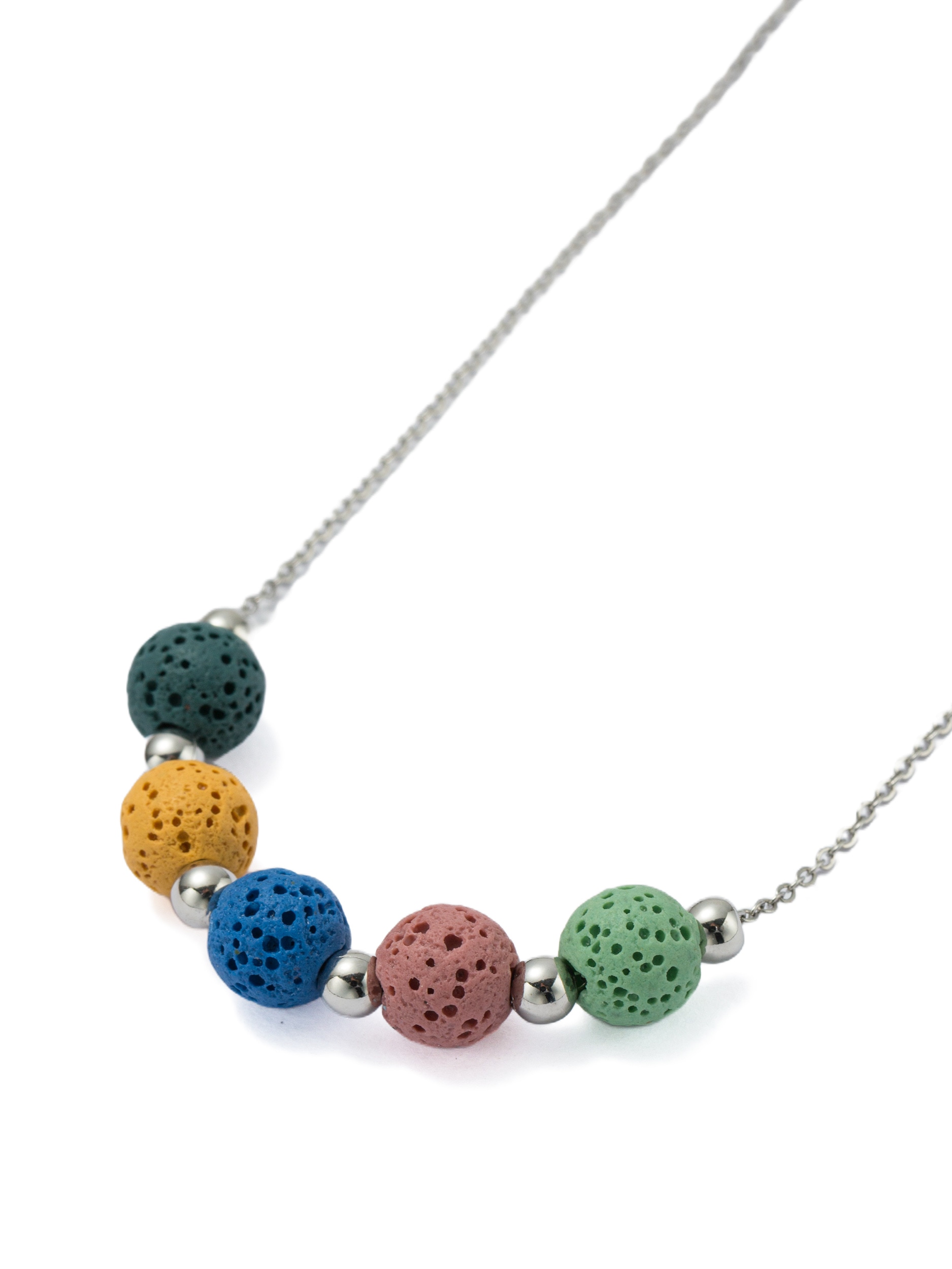 Firetti Kette mit Anhänger »Schmuck Geschenk Edelstahl Halsschmuck Halskette« Made in Germany - mit Lavastein
