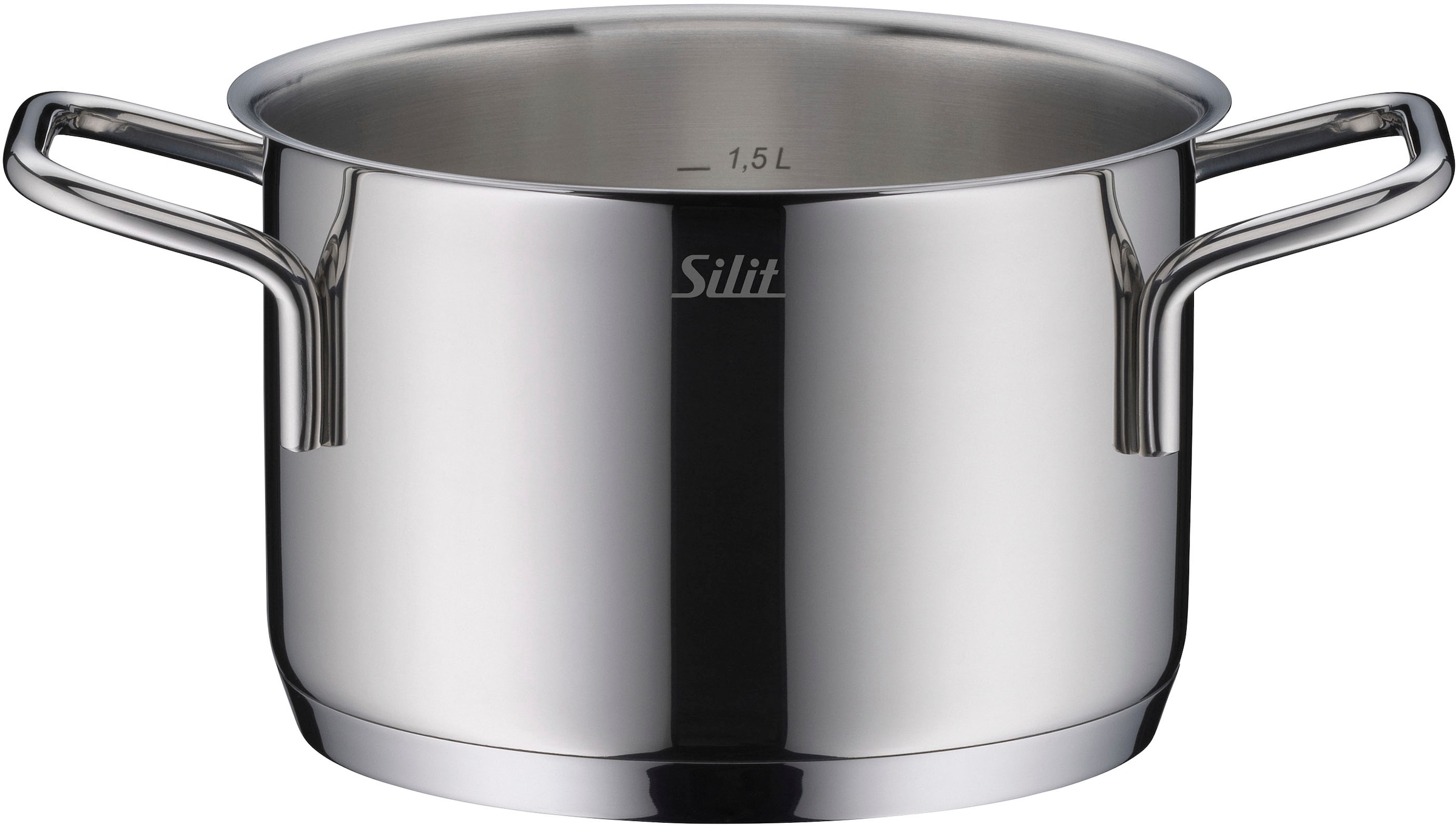 Silit Topf-Set »Extra Cook«, Edelstahl 18/10, (Set, 7 tlg., 4-teiliges Kochgeschirr-Set), SiliTherm Universalboden, induktionsgeeignet, spülmaschinengeeignet