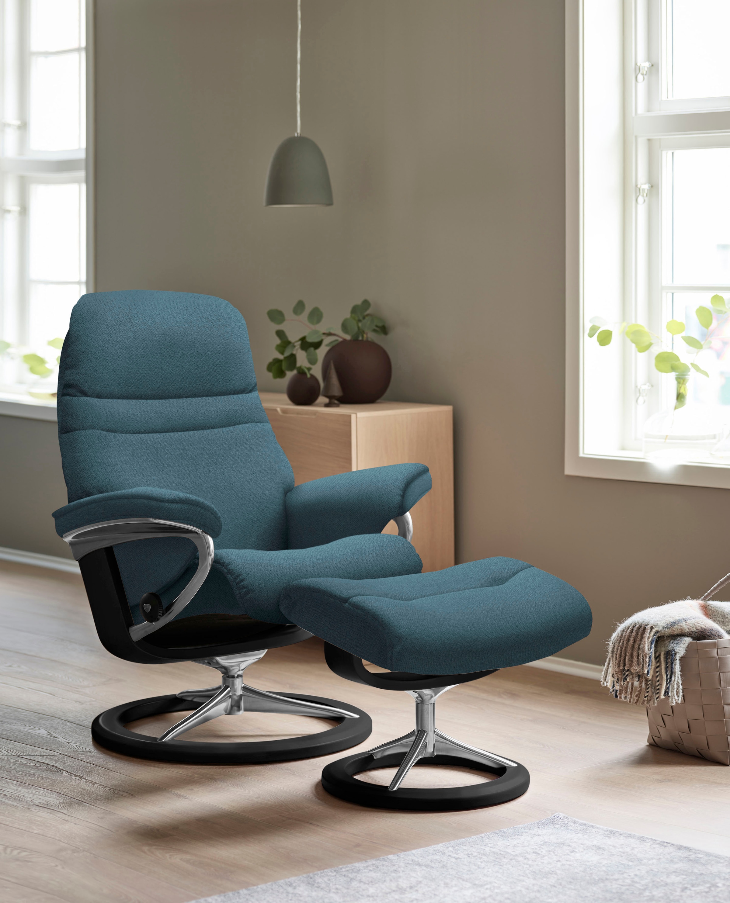 Stressless Fußhocker "Sunrise", mit Signature Base, Gestell Schwarz