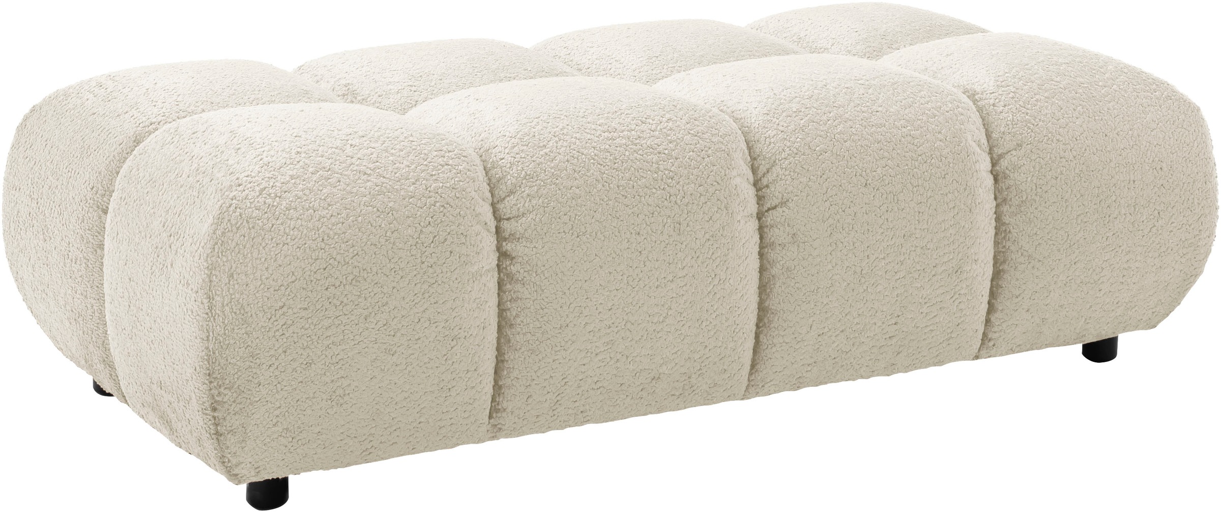 Home affaire Polsterhocker "Cozy Bubble, mit eleganter Steppung, weich gepolstert, 143x73 cm" 1 Stk. tlg. passend zum Sofa und dem drehbaren Sessel der Graceland-Serie