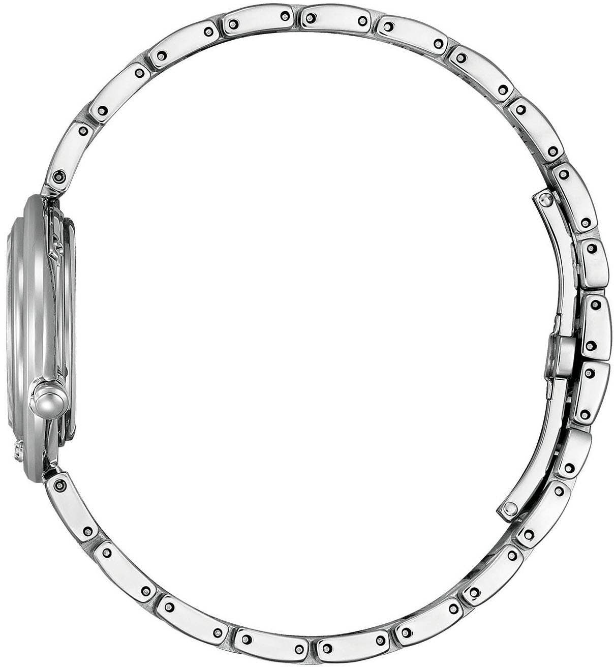 Citizen Solaruhr, Armbanduhr, Damenuhr, mit Diamanten, Edelstahlarmband, Saphirglas