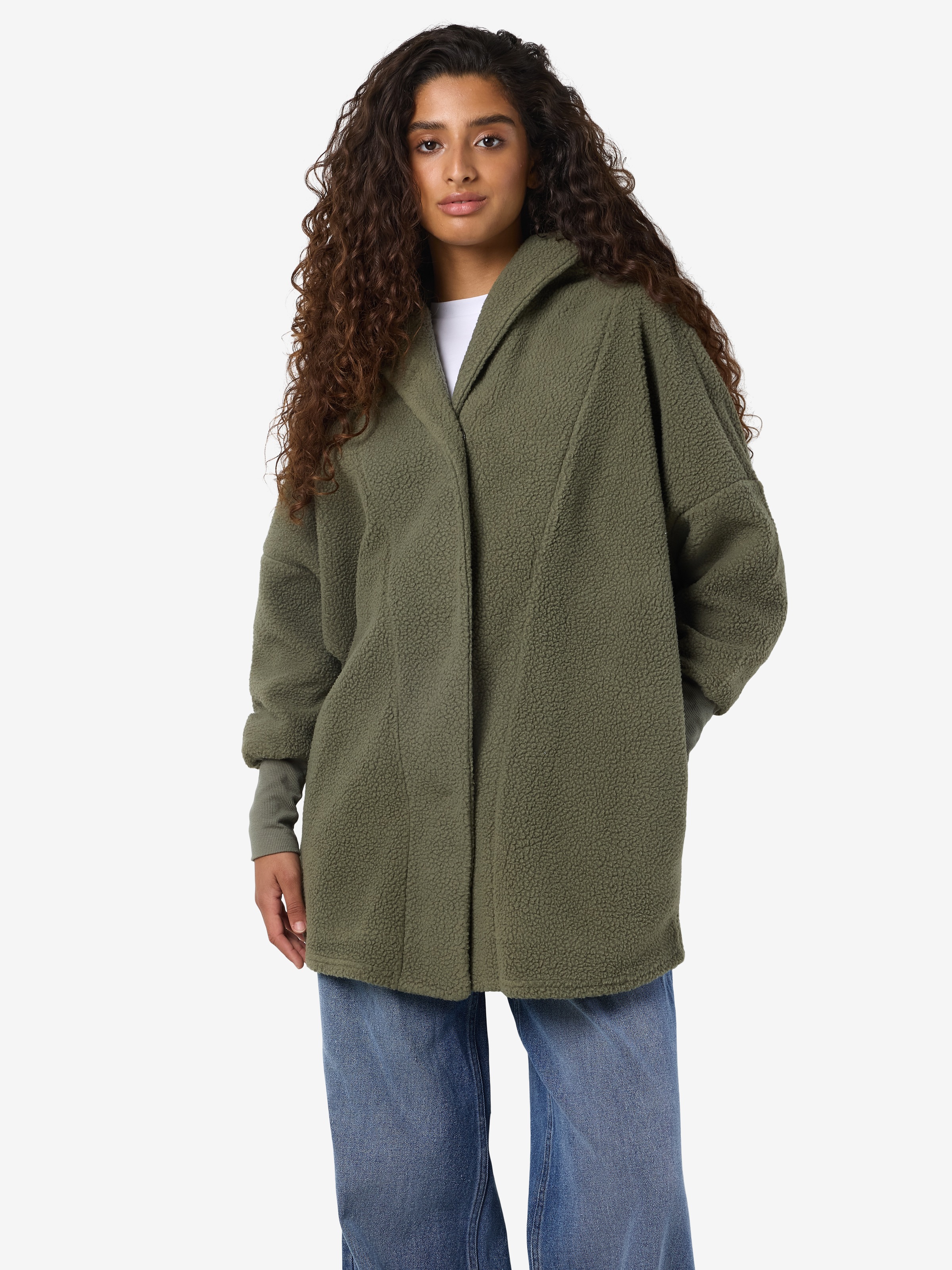 Noisy may Kapuzensweatjacke "NMCOZY L/S LONG SHACKET W HOOD JRS NOOS" günstig online kaufen