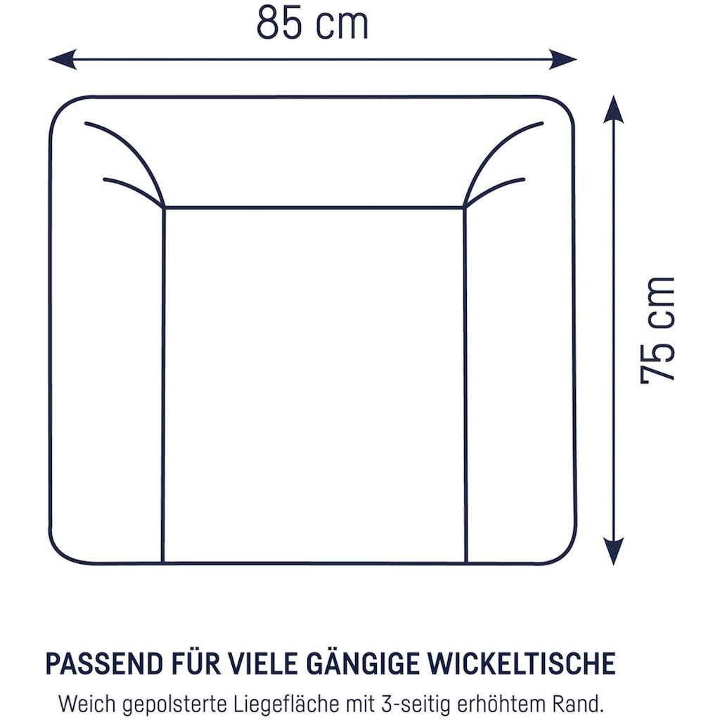 Julius Zöllner Wickelauflage »Softy, uni rosa«, (1 tlg.)