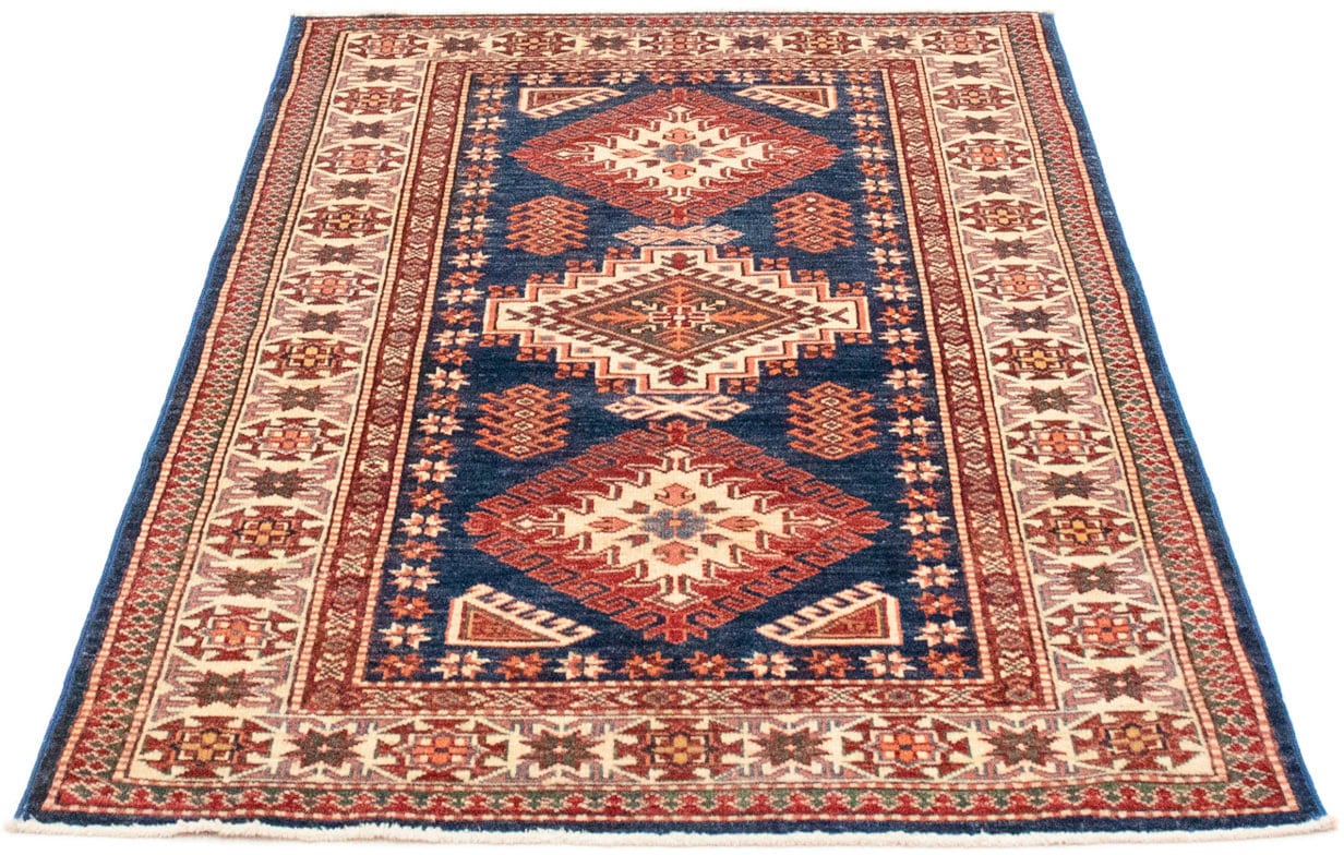 morgenland Orientteppich "Ziegler - Kazak - 156 x 90 cm - dunkelblau", rechteckig, 6 mm Höhe, Wohnzimmer, Handgeknüpft, 