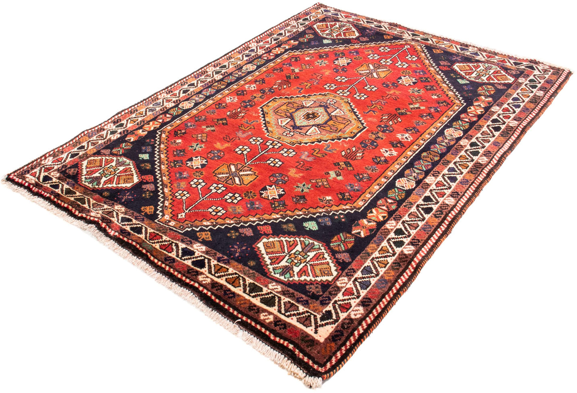 morgenland Orientteppich "Perser - Nomadic - 172 x 121 cm - rot", rechteckig, 10 mm Höhe, Wohnzimmer, Handgeknüpft, Einz