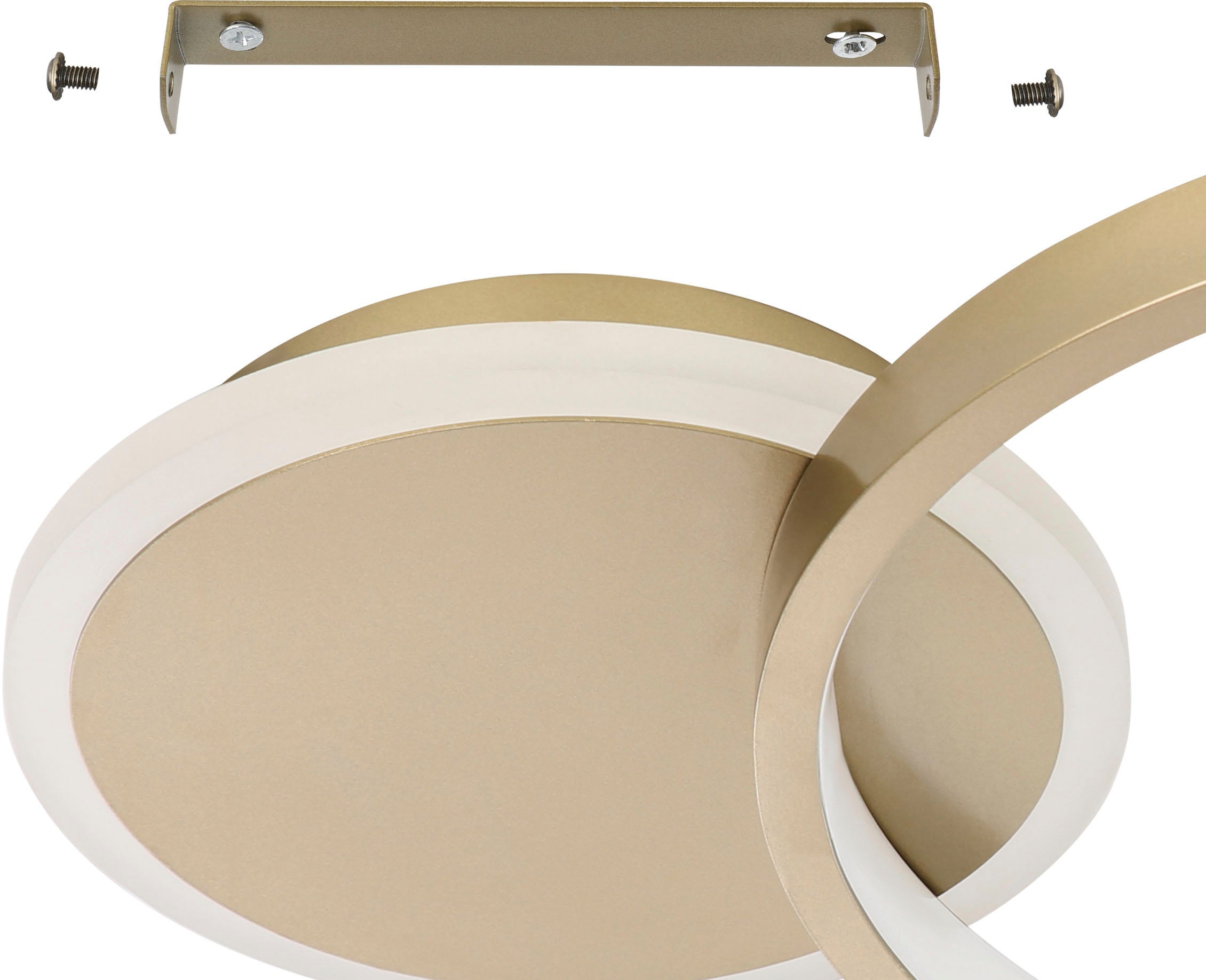 EGLO LED-Deckenleuchte »GAFARES« in gold weiß / integriert Watt und BAUR kaufen - LED inkl. aus 15 Stahl Alu, | fest