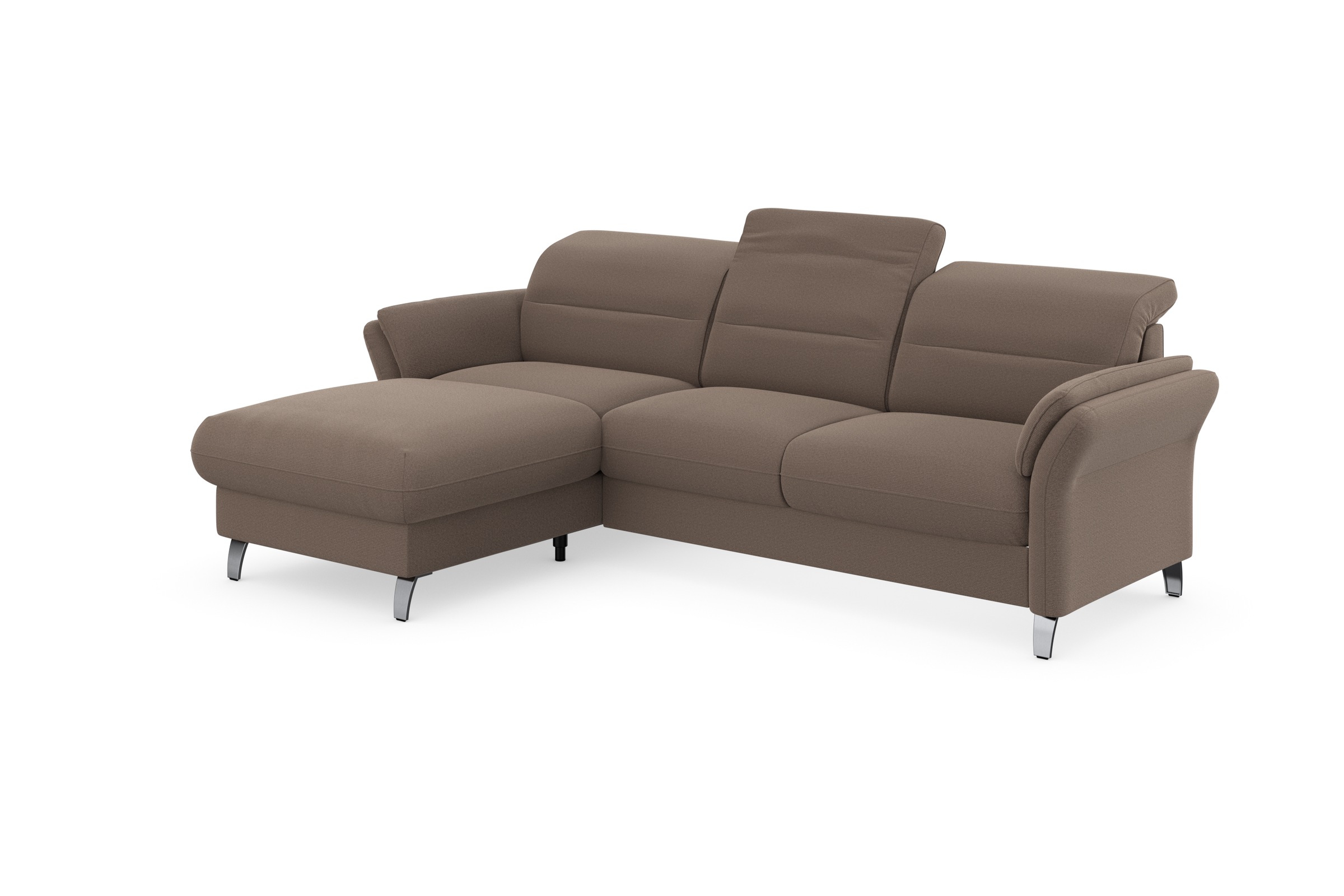 sit&more Ecksofa »Grenoble L-Form mit Federkern«, wahlweise mit Bettfunktion, Bettkasten, Arm- und Kopfteilverstellung