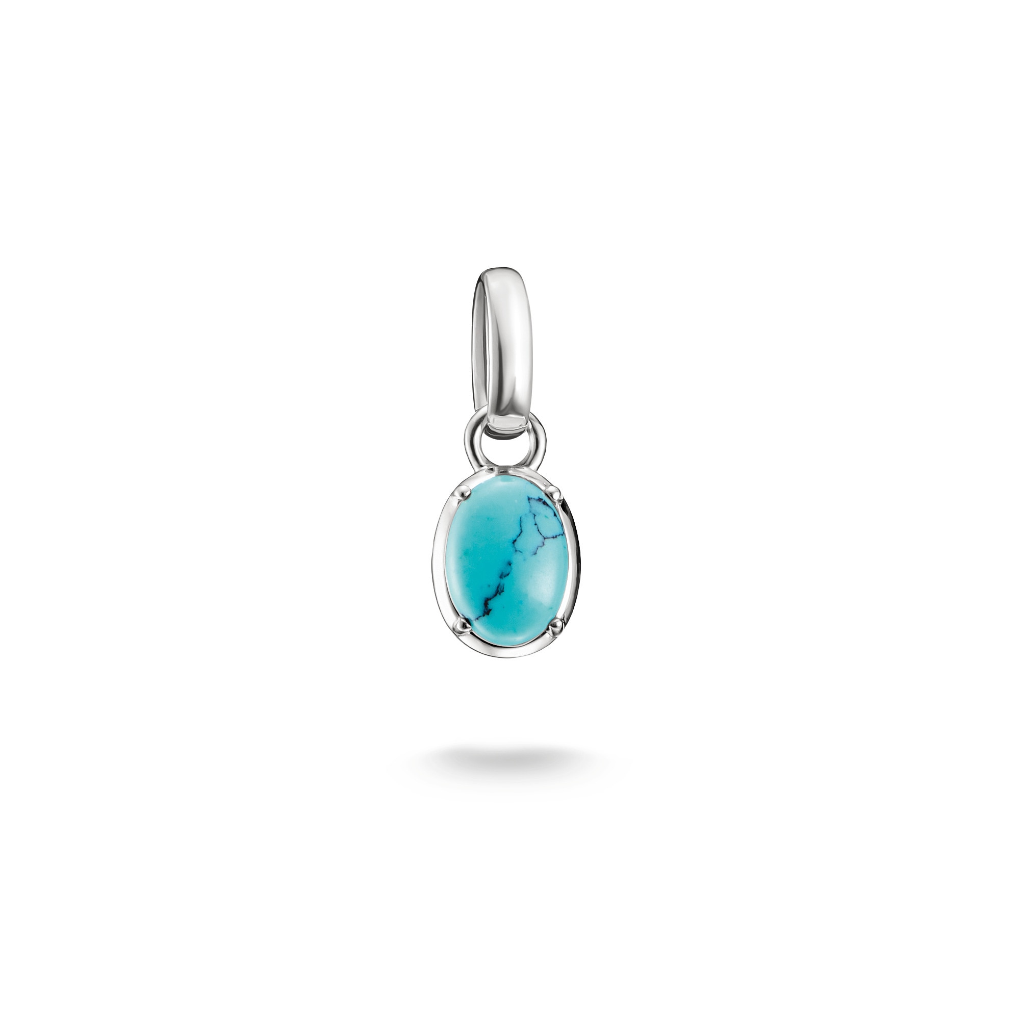 THOMAS SABO Damen Charm-Einhänger "Birthstone/Geburtsstein Charm - Connect", Dezember, blau, Silber 925 (recycelt), Charms, mit Zirkonia (synth.)