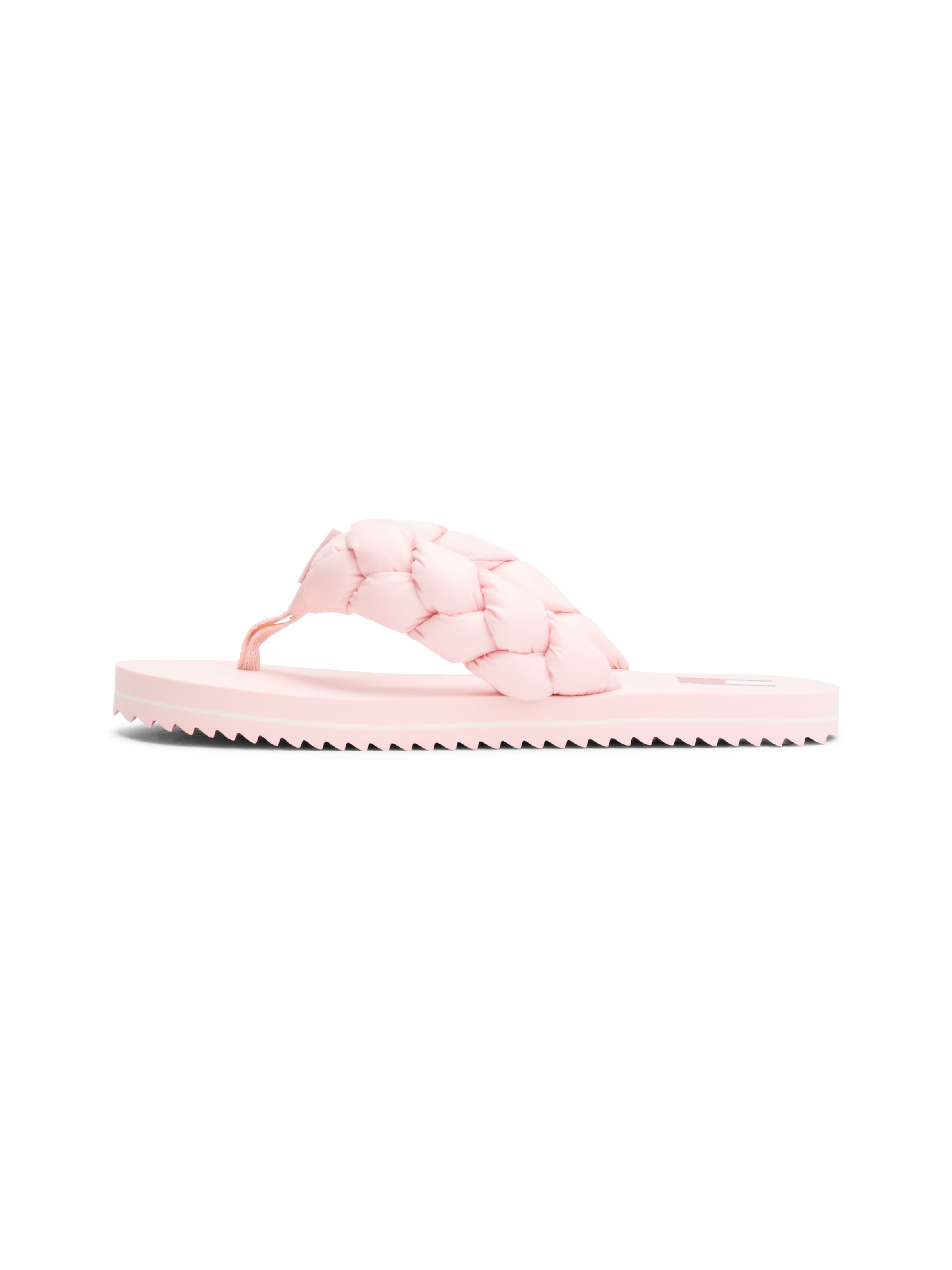 Tommy Jeans Zehentrenner »BRAIDED THONG BEACH SANDAL«, Dianette, Sommerschuh mit geflochtener, wattierter Bandage