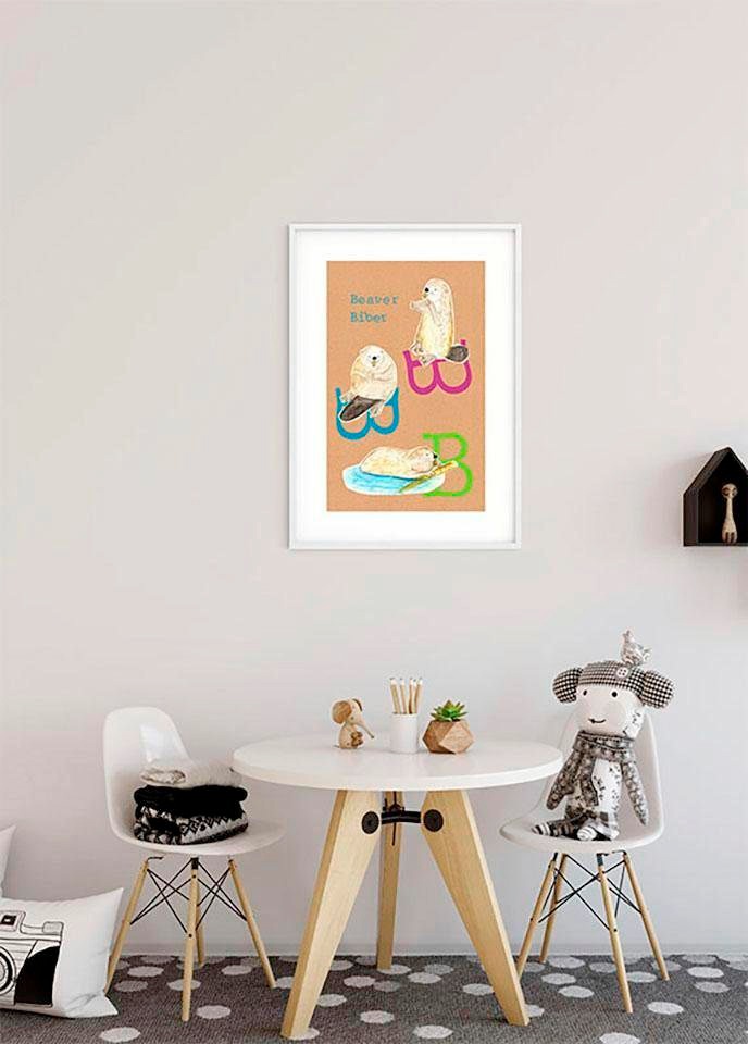 Komar Bild »ABC Animal B« Buchstaben 1 Stk. tlg. Wandbild zur Dekoration - ohne Rahmen