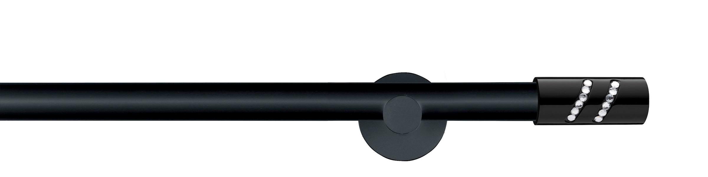 GARESA Gardinenstange "BLACK" Ø 20 mm 1 läufig-läufig Wunschmaßlänge Vorhan günstig online kaufen