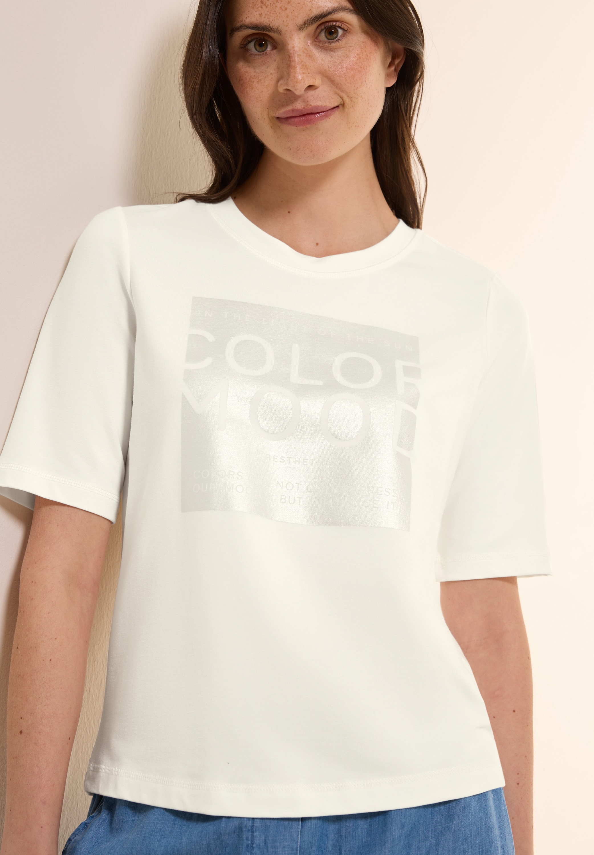 Cecil T-Shirt, mit Folienprint günstig online kaufen