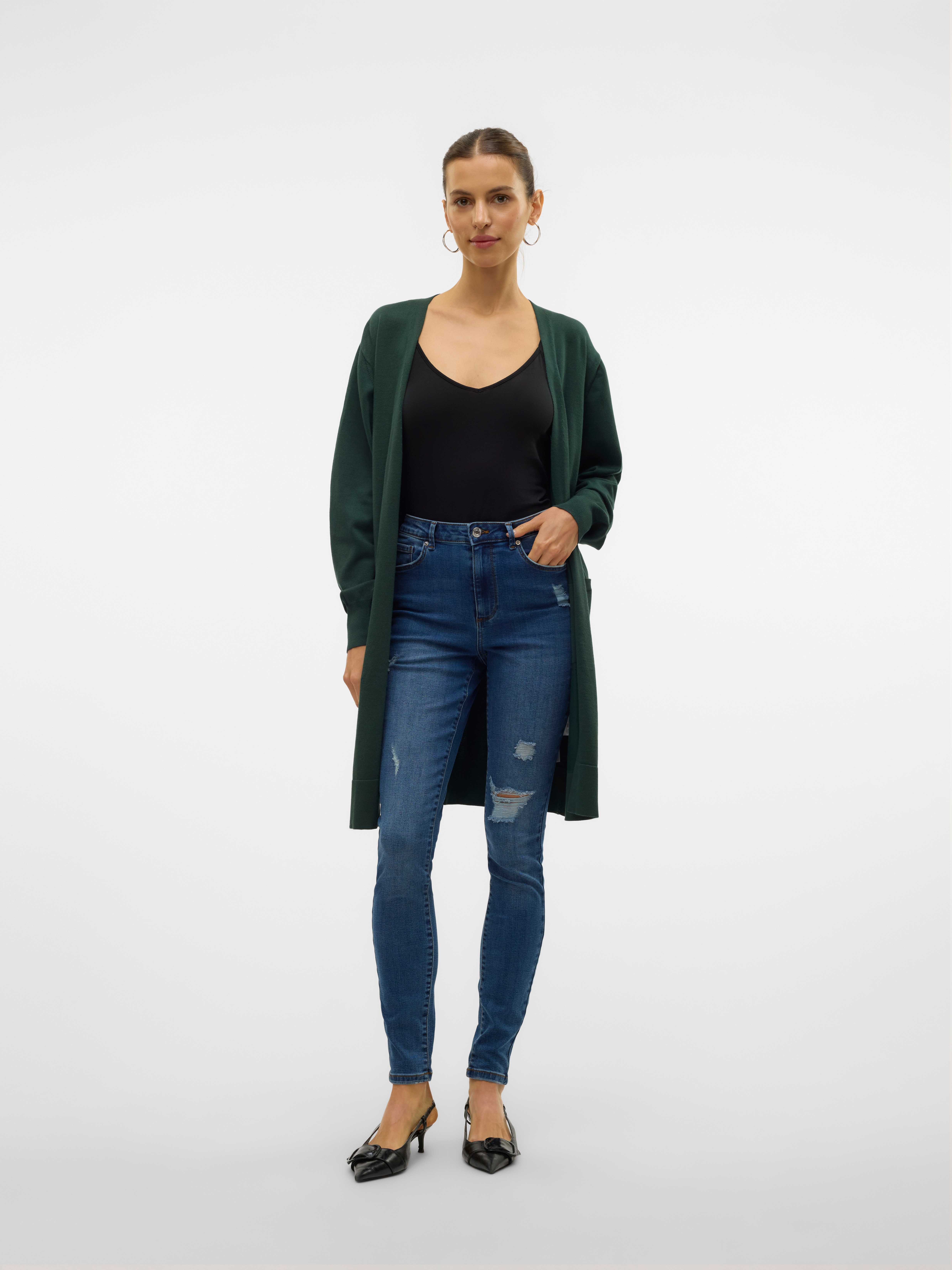 Thumbnail - Vero Moda Longstrickjacke "VMSILJE LS OPEN CARDIGAN GA NOOS"