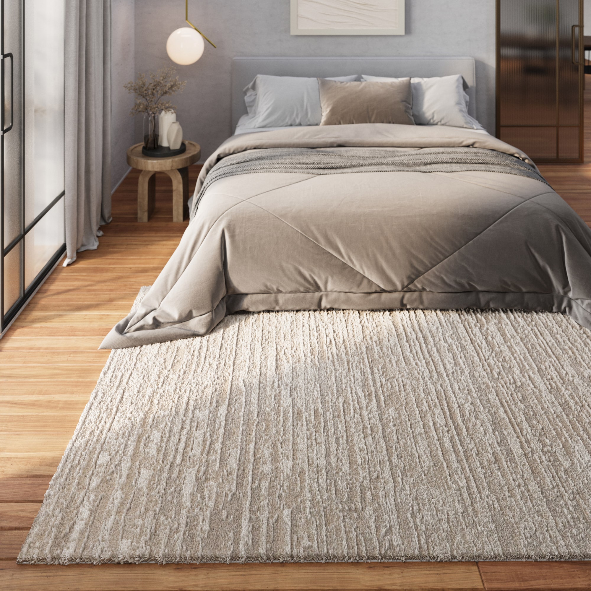 Wecon home Teppich »Peer«, rechteckig, 18 mm Höhe, Gewebt, Hoch-Tief, pflegeleicht, meliertes Muster, Scandi, Wohnzimmer