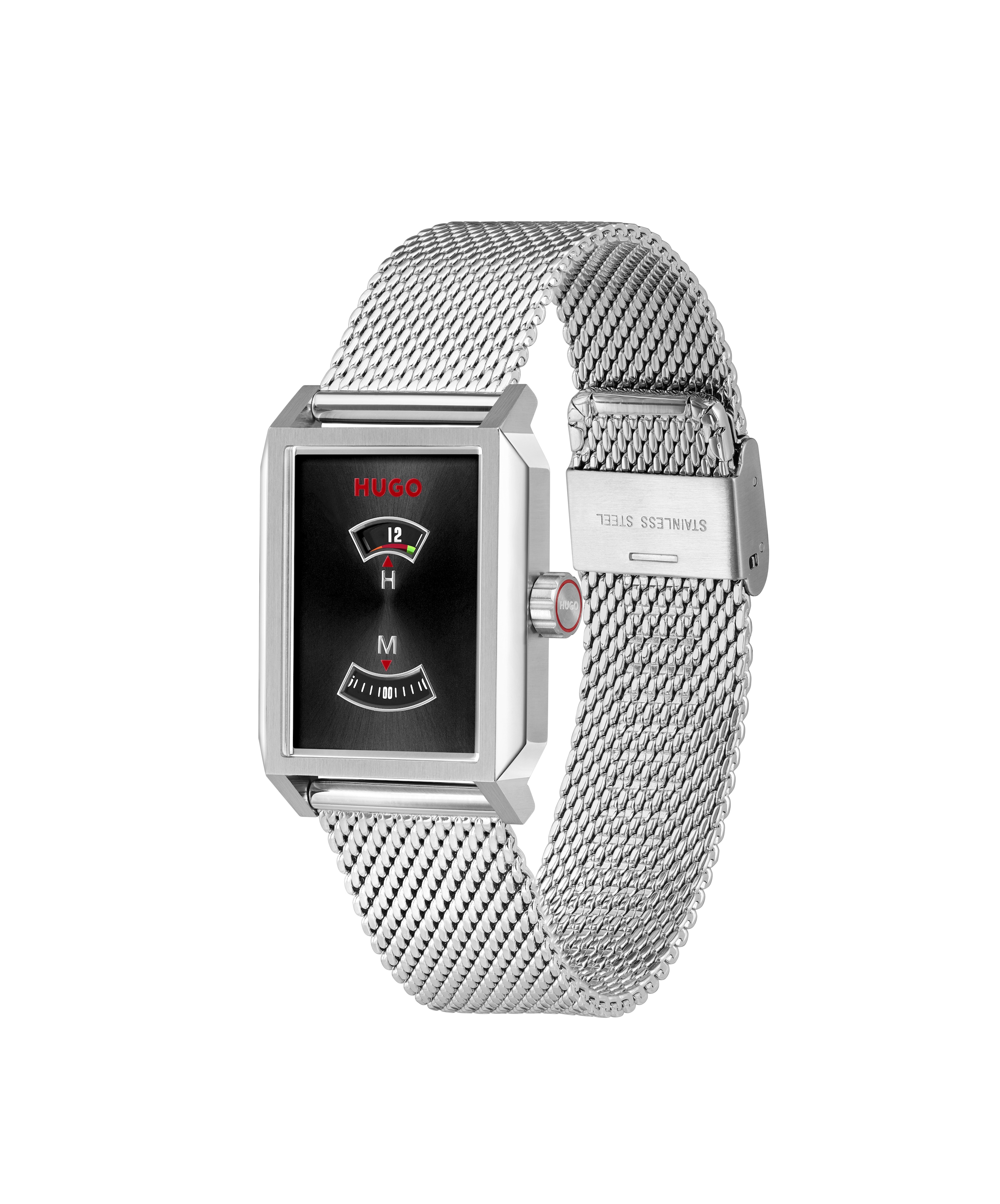 HUGO Quarzuhr »#STEEZE« Armbanduhr, Damenuhr, Herrenuhr, Edelstahlarmband, analog