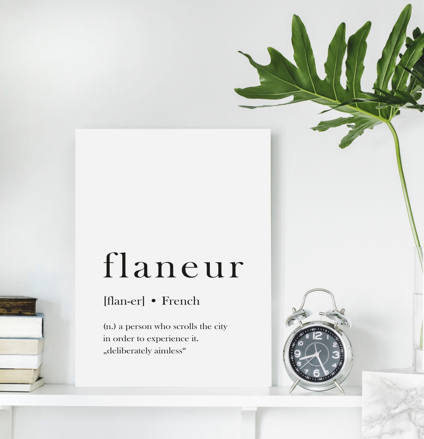 queence Acrylglasbild "flaneur" Schriftzug  Schwarz-Weiß  Sprüche  Sprüche günstig online kaufen