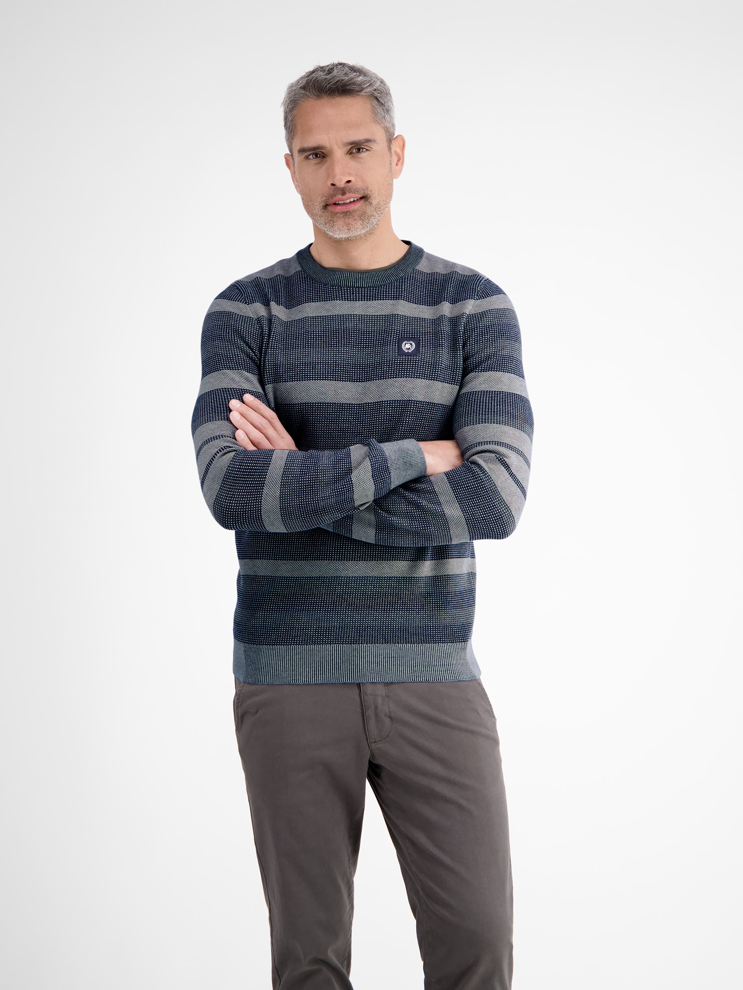 LERROS Strickpullover "LERROS Gestreifter Strickpullover" günstig online kaufen