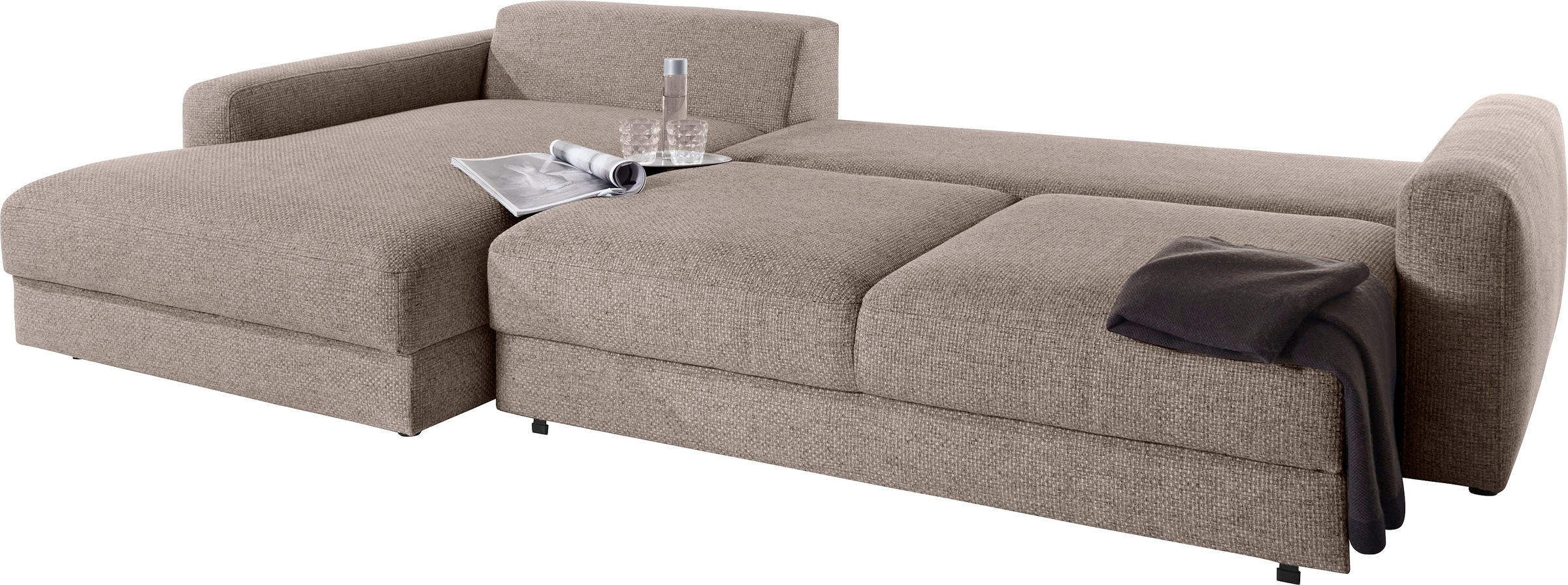 Places of Style Ecksofa »Bloomfield, bequem und elegant, OTTOs Choice, L-Form«, wahlweise mit Bettfunktion und Bettkasten