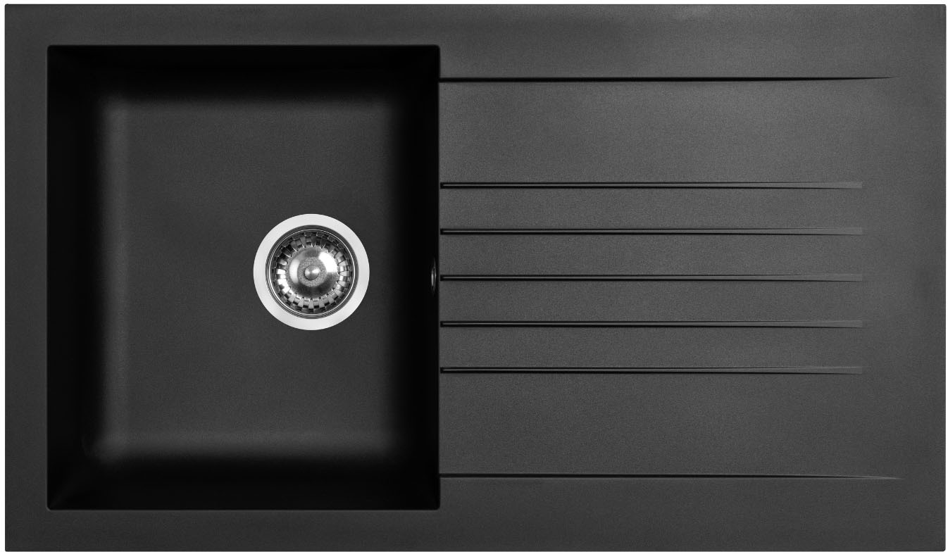 KOCHSTATION Spülenschrank "KS-Lagos", Breite 120 cm, wahlweise mit Spülbecken in edelstahl oder schwarz