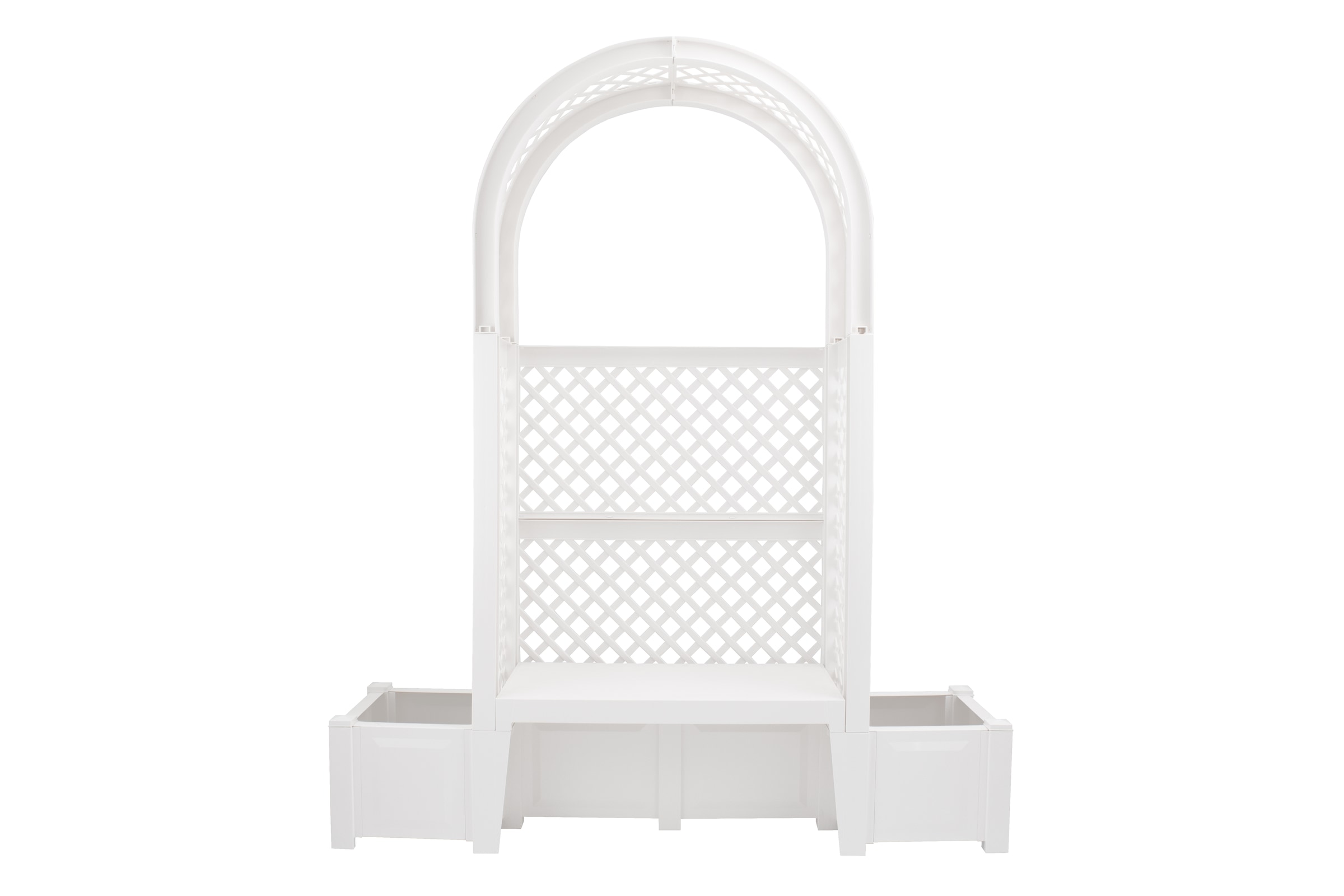 KHW Gartenbank "Amsterdam" mit Rosenbogen, Spalier und zwei Pflanzkästen, w günstig online kaufen