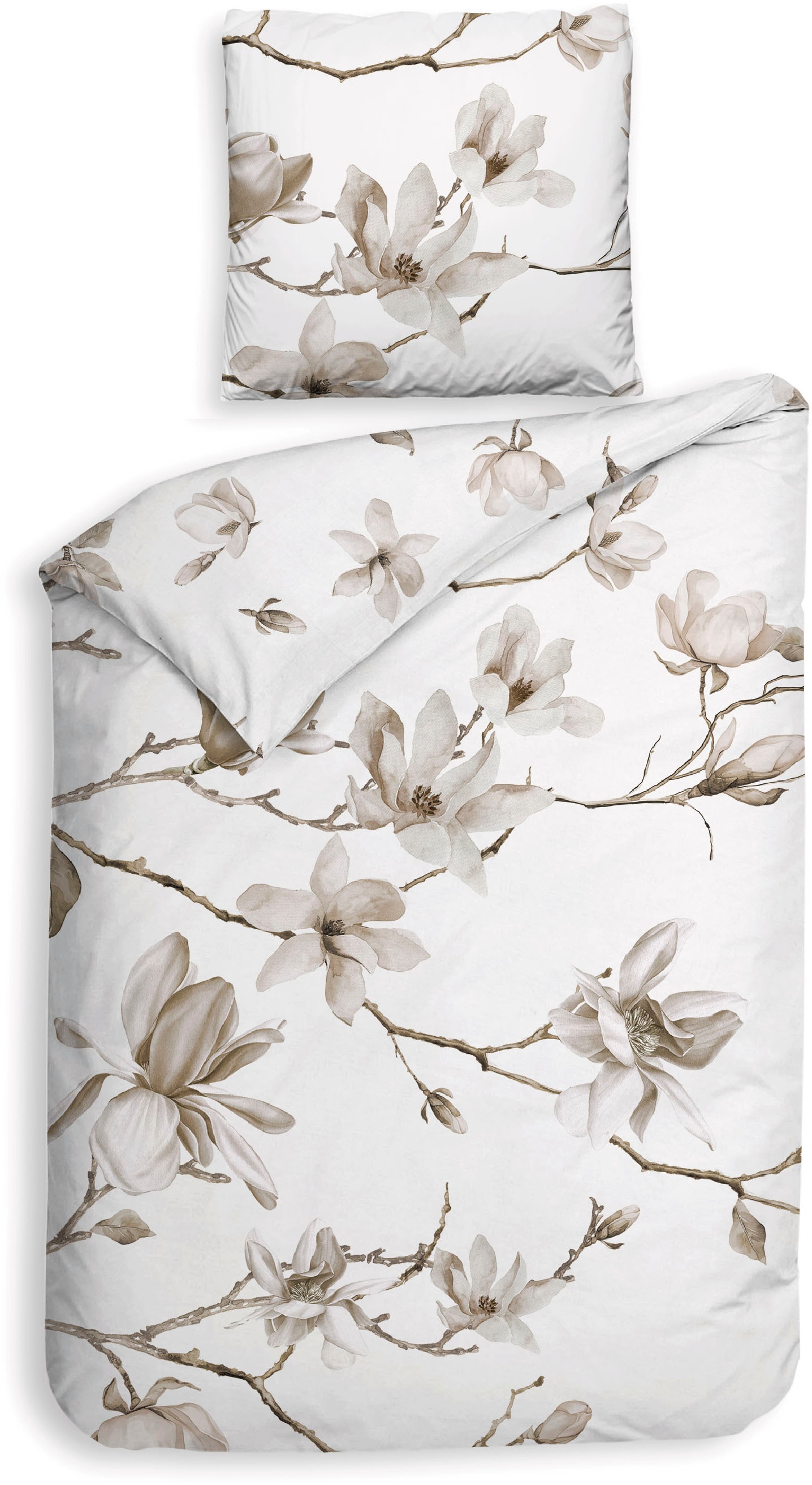 Heckett & Lane Wendebettwäsche "Rio" 2 Stk. Blumen Muster, 100% Baumwolle a günstig online kaufen