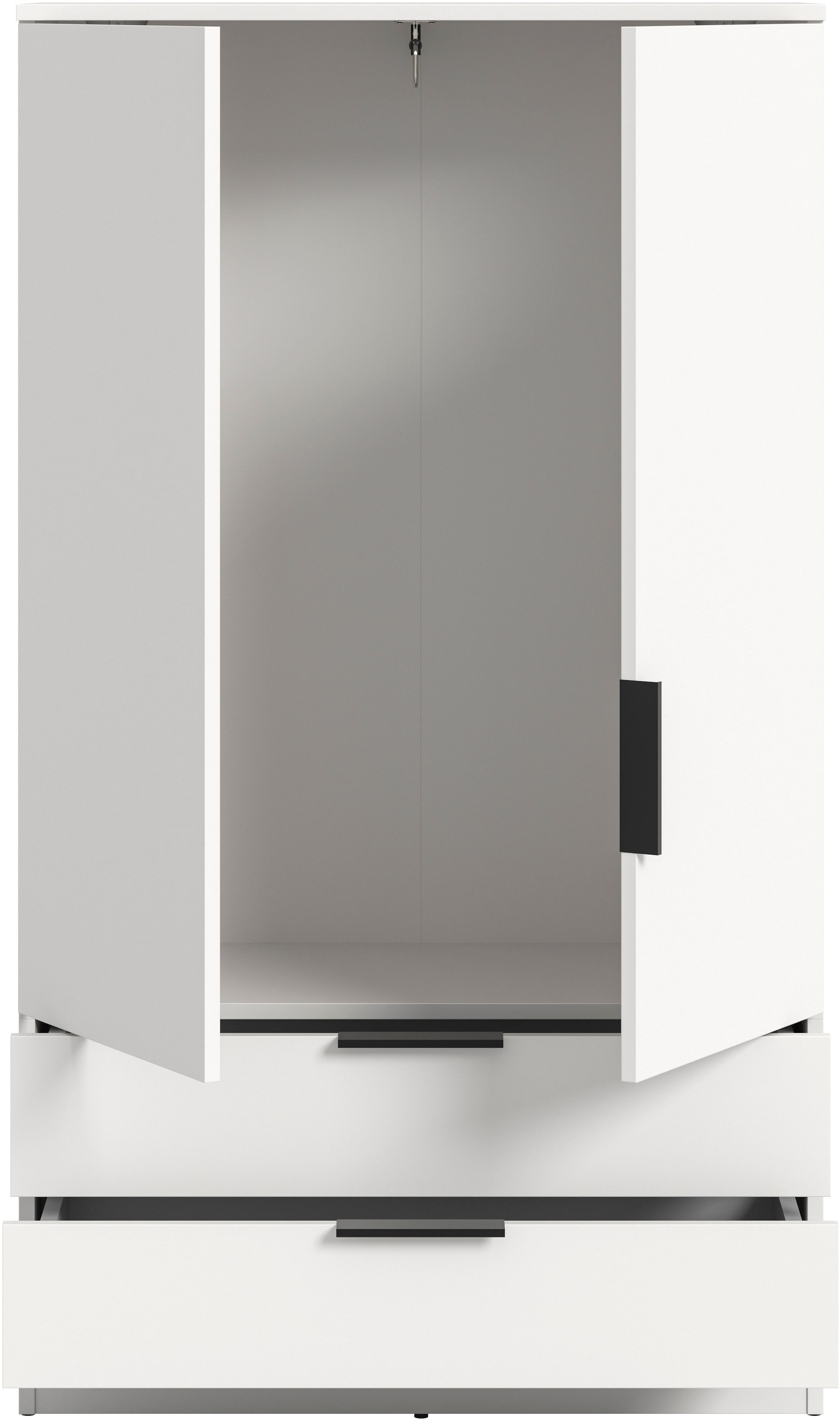 Home affaire Wäscheschrank »SKARDE, TOPSELLER!, Kleiderschrank, Schlafzimmerschrank, Schrank« Höhe: 140 cm, 2 Türen, 2 Schubladen, 1 Kleiderstange, 1 Stk. tlg. OTTO BESTSELLER, Garderobe, Universalschrank, Flurschrank, Schrank