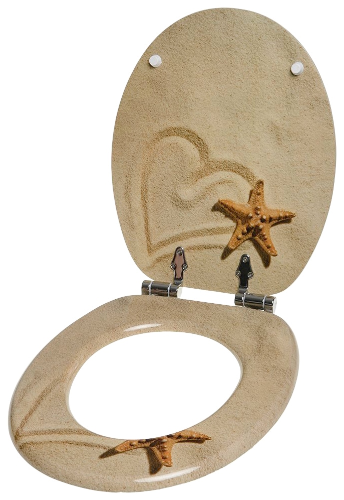 Sanilo Badaccessoire-Set »Sandy« bestehend aus WC-Sitz, Badteppich und Waschbeckenstöpsel