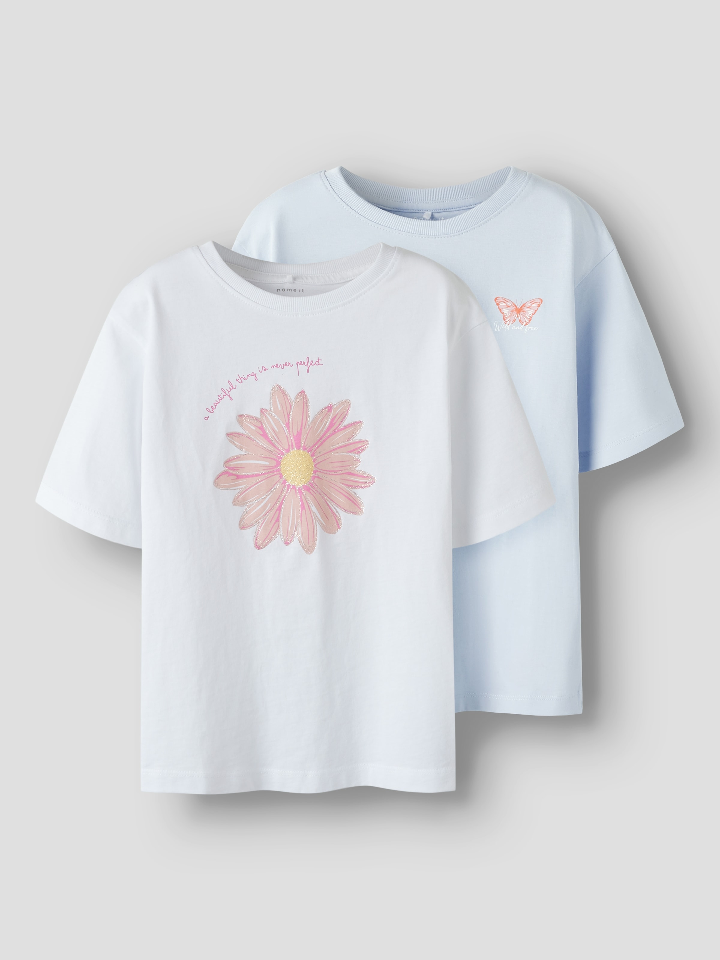 Name It T-Shirt »NKFHELKA 2P SS NREG TOP PB«, (Packung, 2 tlg.)
