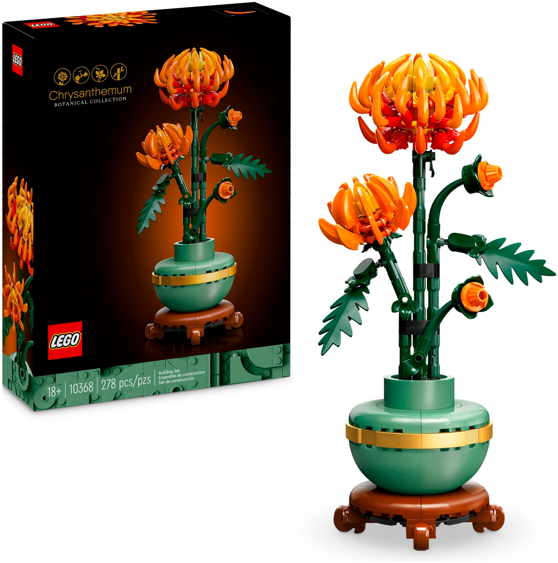 Konstruktionsspielsteine »Chrysantheme (10368), LEGO Botanicals«, (278 St.), Made in...