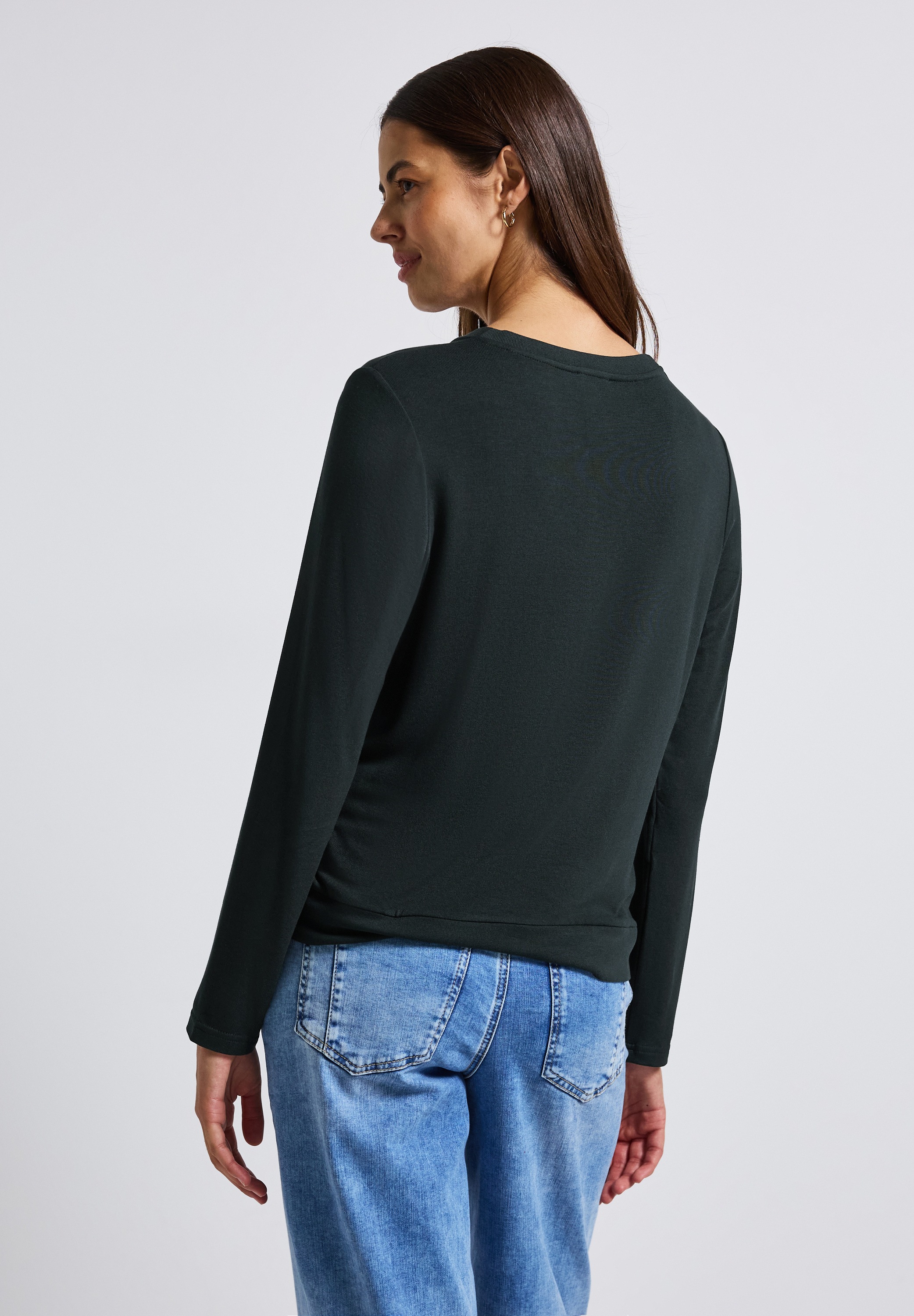 STREET ONE Langarmshirt, aus strecthigem Viskosematerial