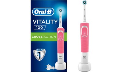 Oral B Elektrische Zahnbürste »Vitality 100 CrossAction Pink«, 1 St. Aufsteckbürsten kaufen
