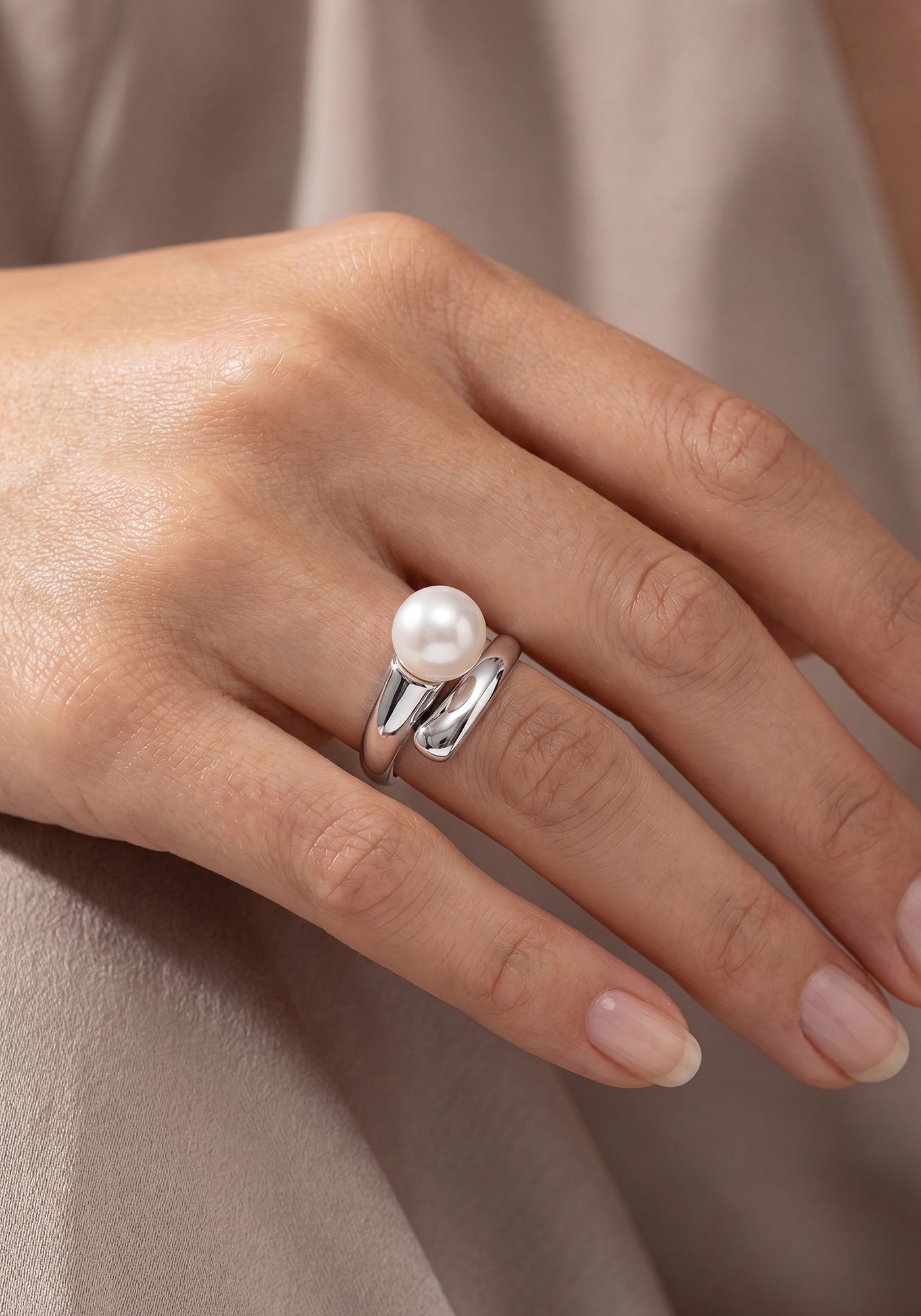 JOBO Perlenring »Ring Fingerring« 925 Silber mit Perle