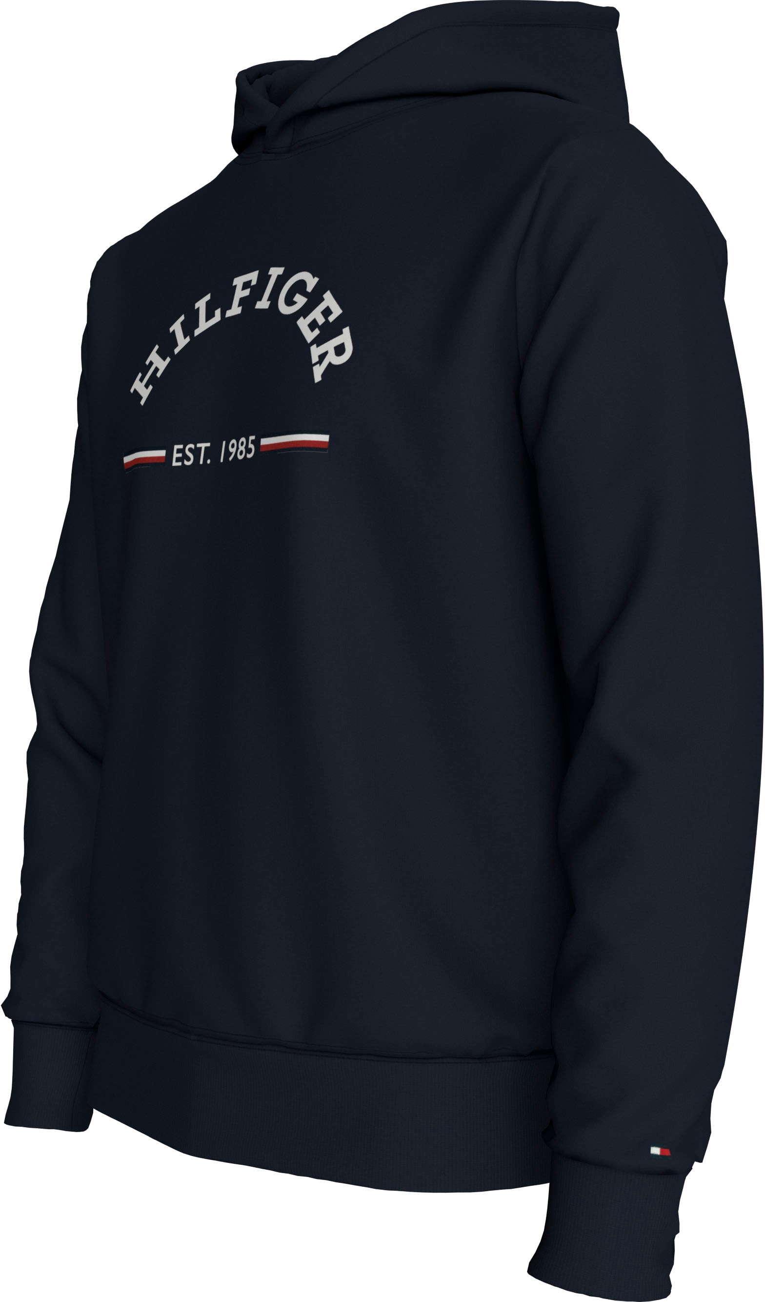 Tommy Hilfiger Kapuzensweatshirt »ROUNDALL HOODY«, kontrastfarbener Markenprint