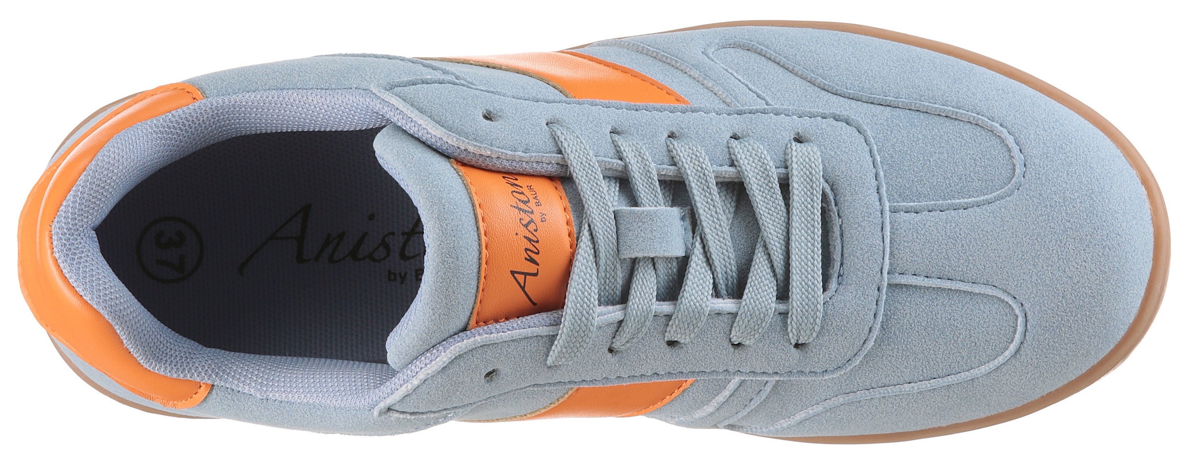 Aniston Aniston Women's Low Sneaker Light Blue-Orange 37 7