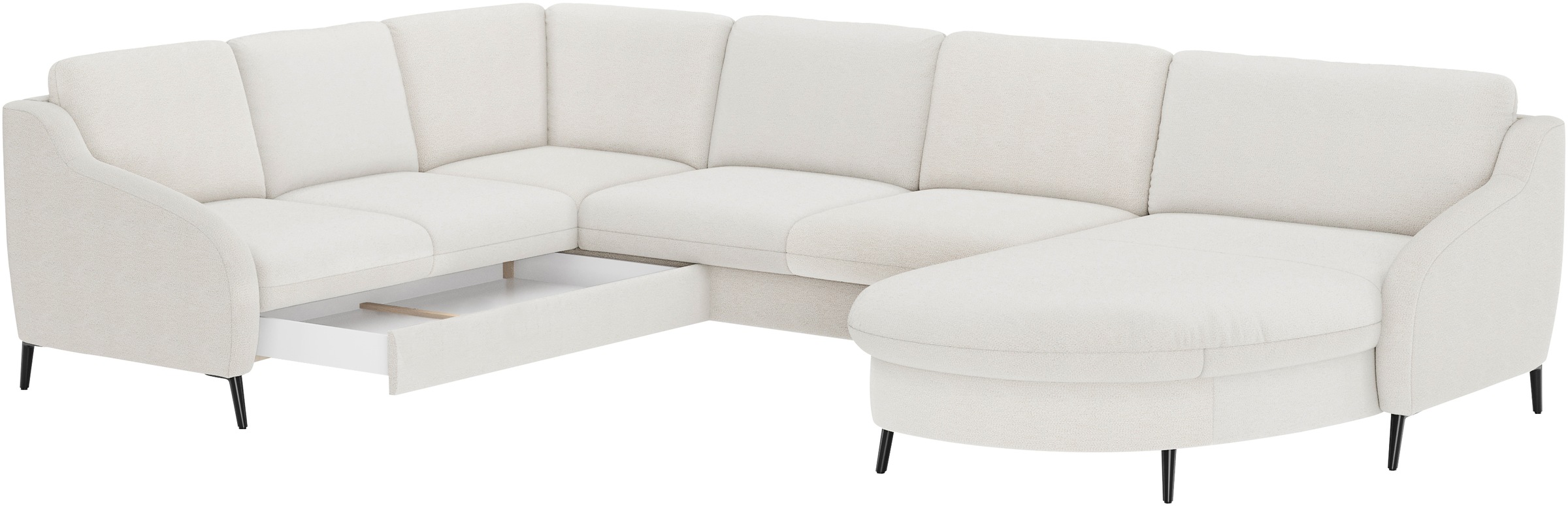 SIT & MORE Soul U-Shape Sectional Sofa White 9