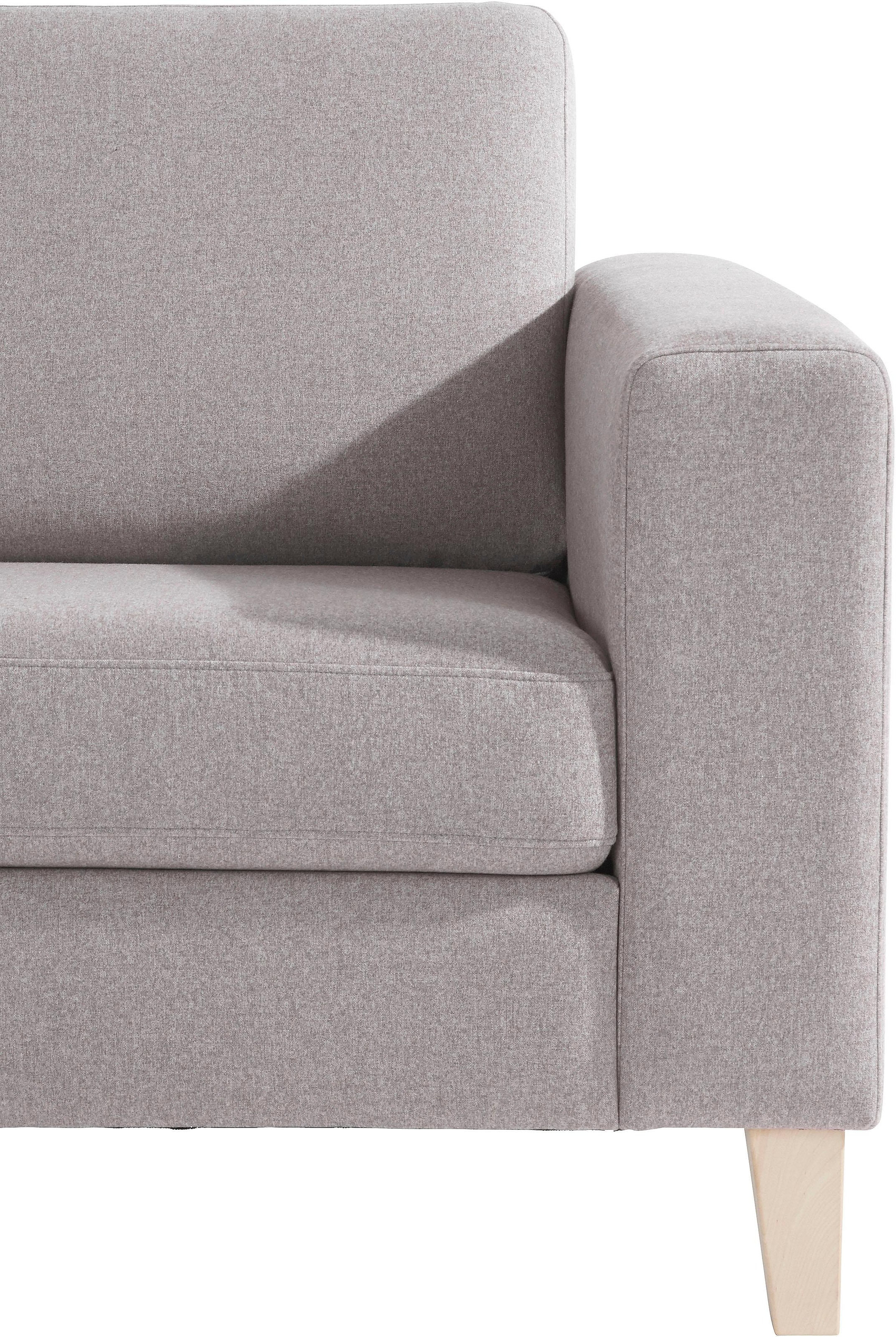 ATLANTIC home collection Ecksofa »Terra L-Form« mit Wellenunterfederung, langer Schenkel links oder rechts montierbar