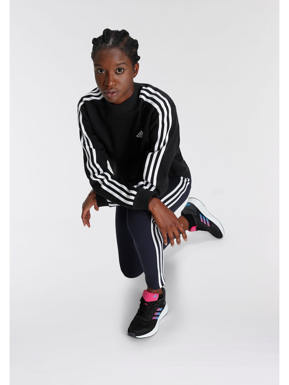 adidas Sportswear Sweatshirt »Große Größen«, Angedeuteter Kragen
