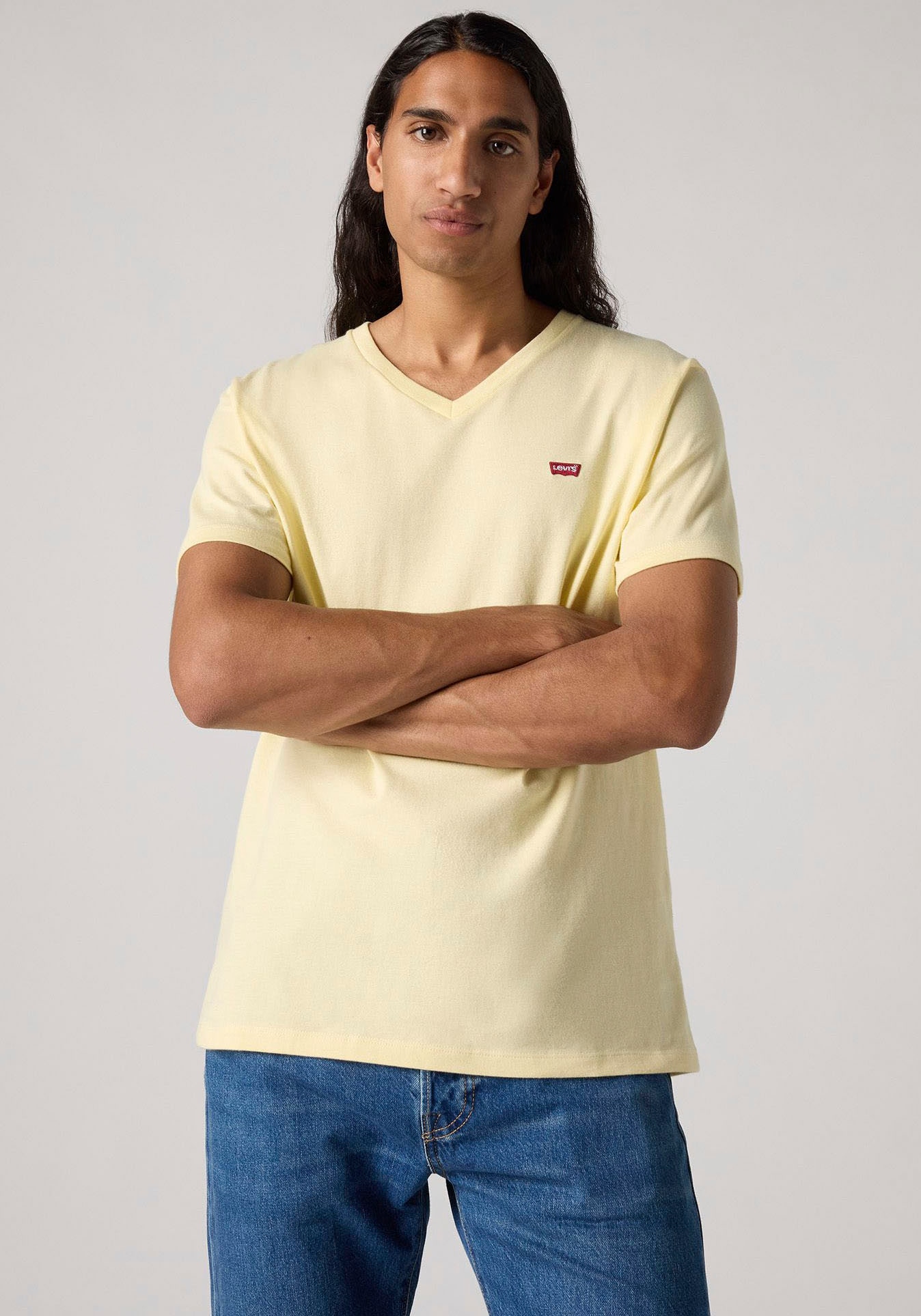 Levis V-Shirt "LE ORIGINAL HM VNECK", mit Logostickerei günstig online kaufen