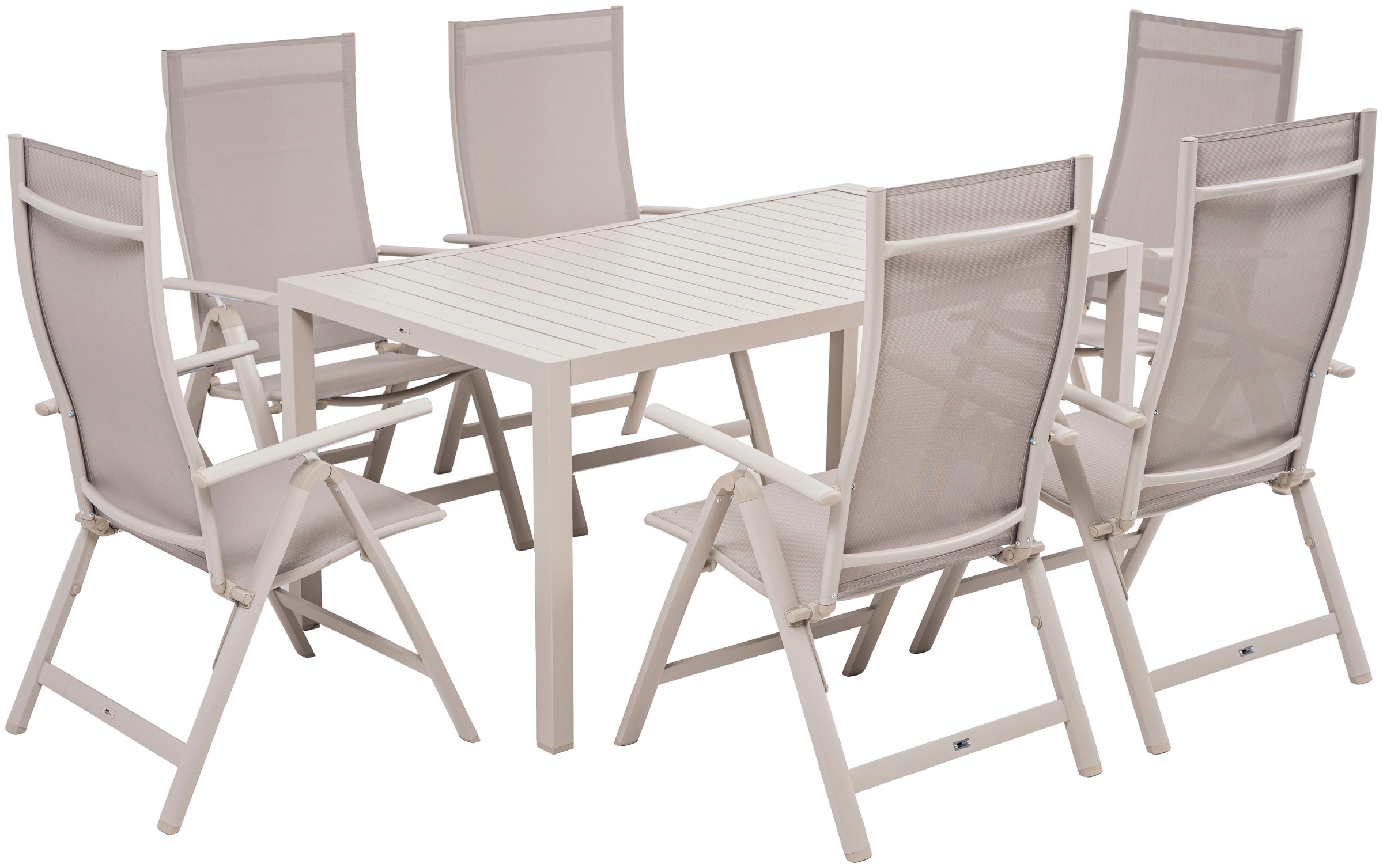 KONIFERA Garten-Essgruppe "Messina" Set, 6x Sessel, 1x Tisch 160x90x74 cm, günstig online kaufen