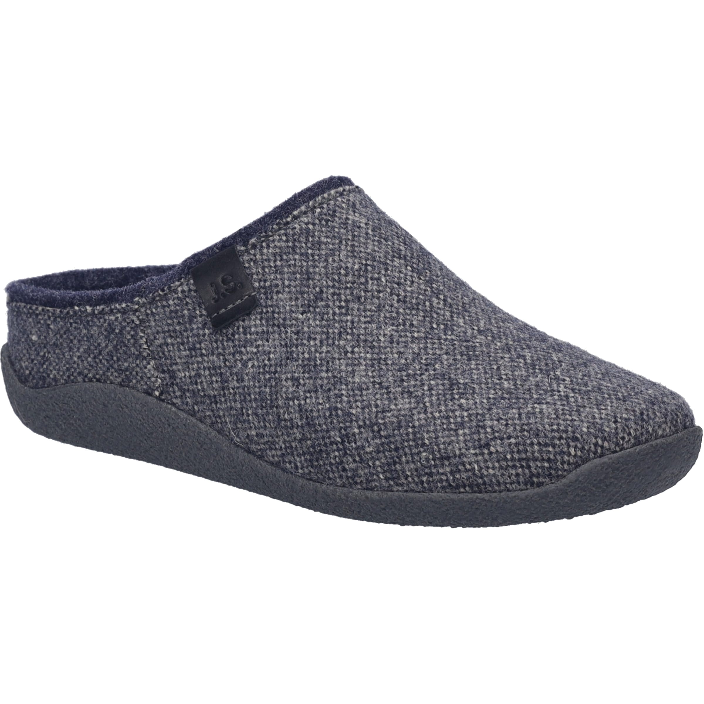 Hausschuh JOSEF SEIBEL "Vince 04, dunkelblau", Herren, Gr. 45, blau (dunkelblau), Obermaterial: 80% Rindsleder Leather cow. 20% Textilmaterial TEXMAT., Schuhe Hausschuh