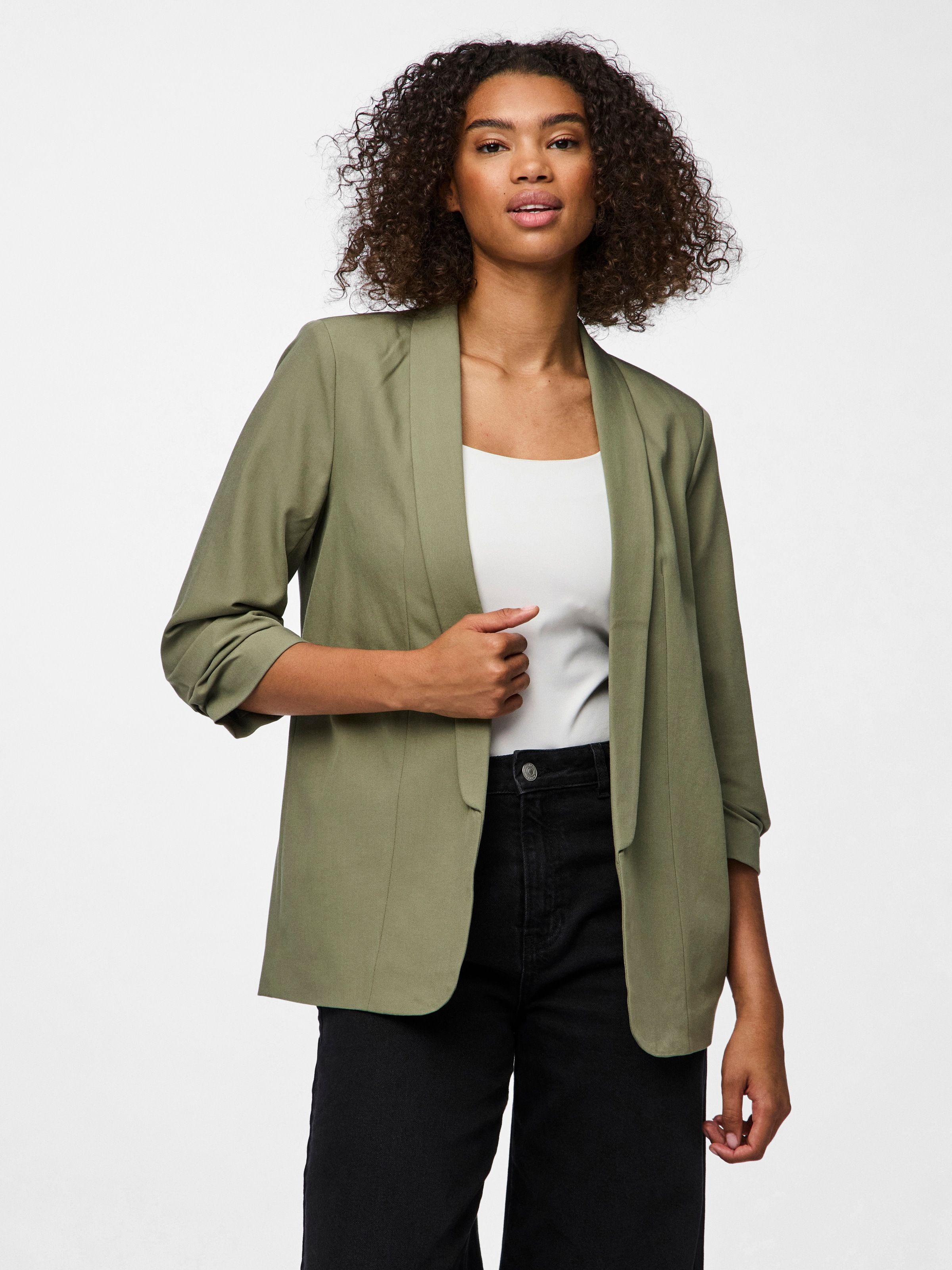 pieces "PCBOSELLA 3/4 BLAZER NOOS" Materialmix, regular fit günstig online kaufen