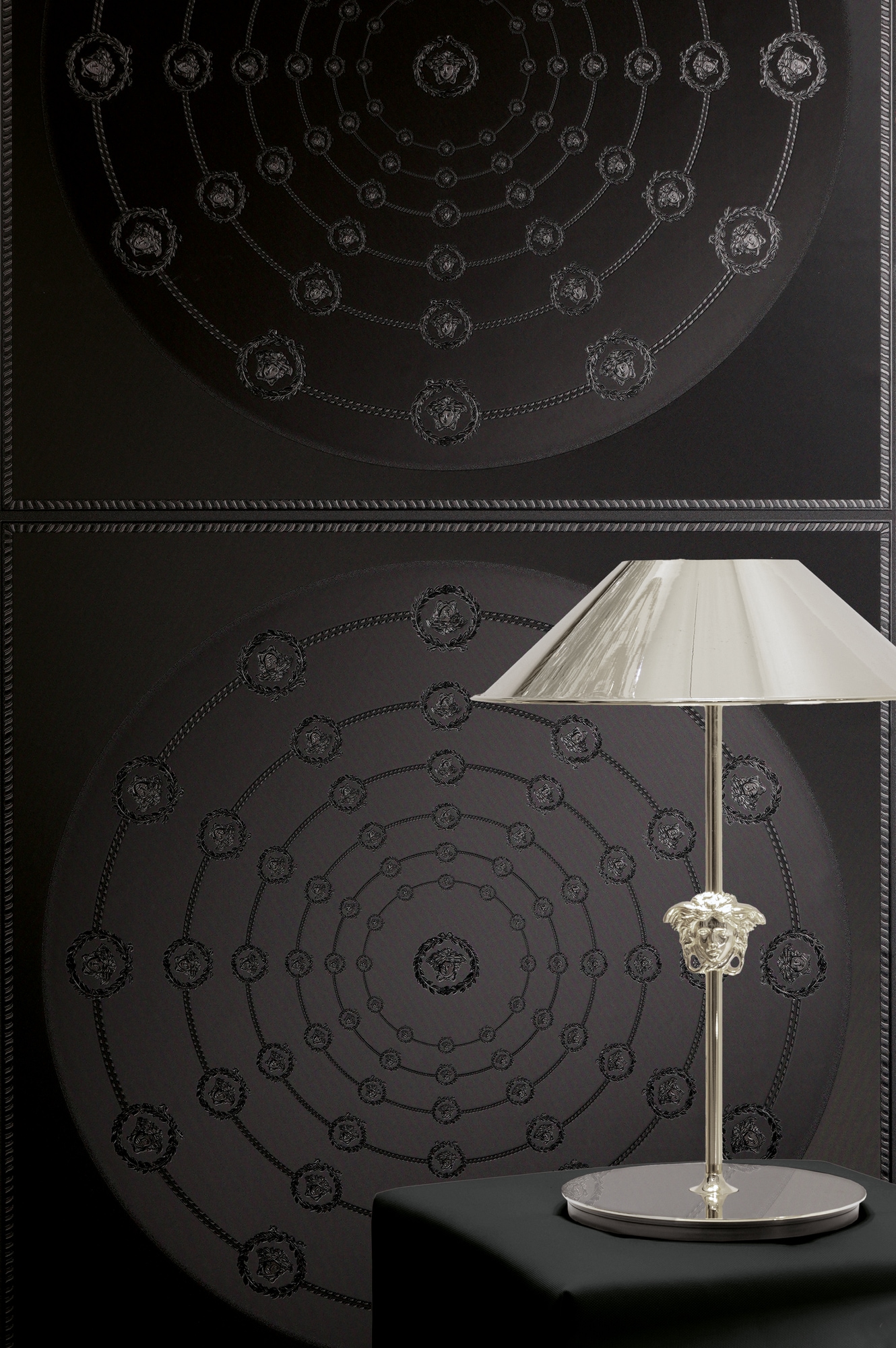 Versace Vliestapete »Versace 6 I Love Baroque –« 3D-Optik | Barock | Motiv geprägt Geometrisches Kreisdesign mit edlem Glanz & fein strukturierter Optik
