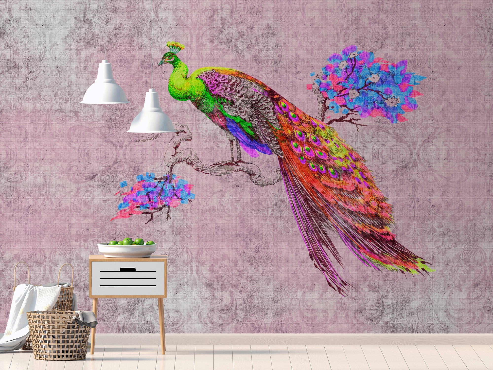 living walls Fototapete »Walls by Patel Peacock 2«, Vlies, Wand, Schräge