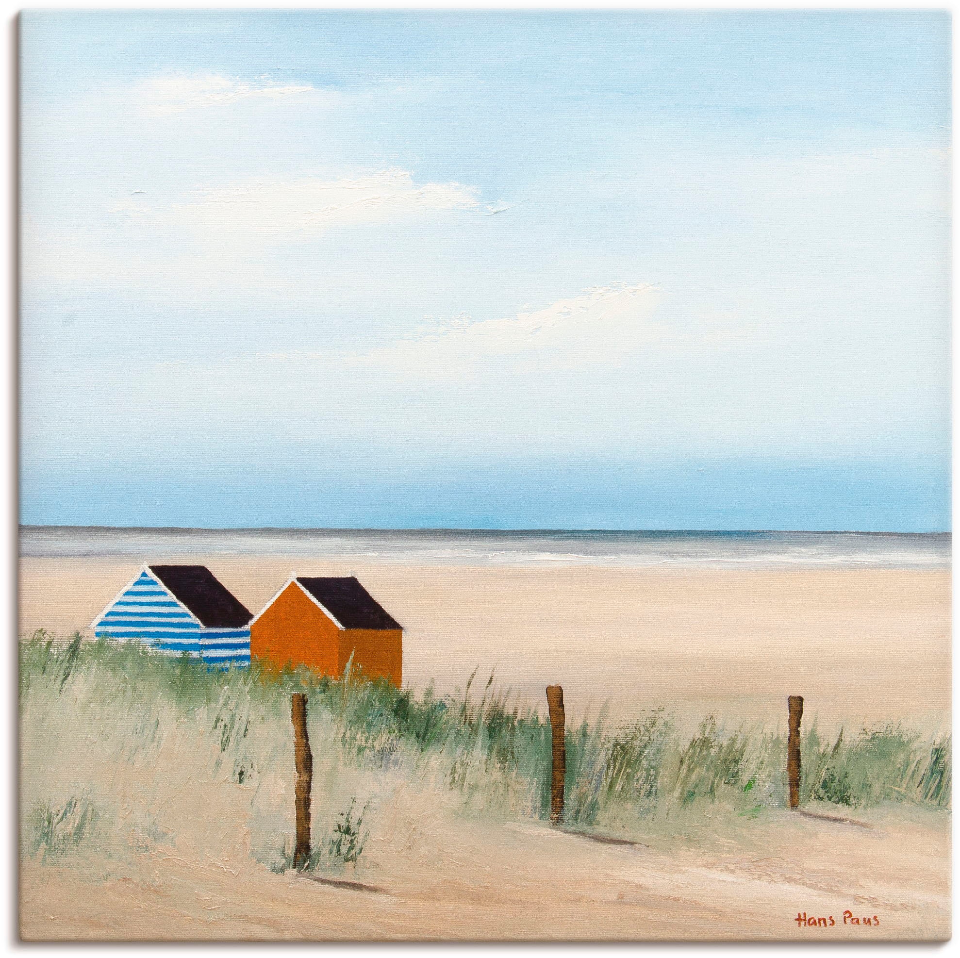 Artland Wandbild "Sonniger Morgen V" Strand 1 Stk. tlg. als Leinwandbild, P günstig online kaufen