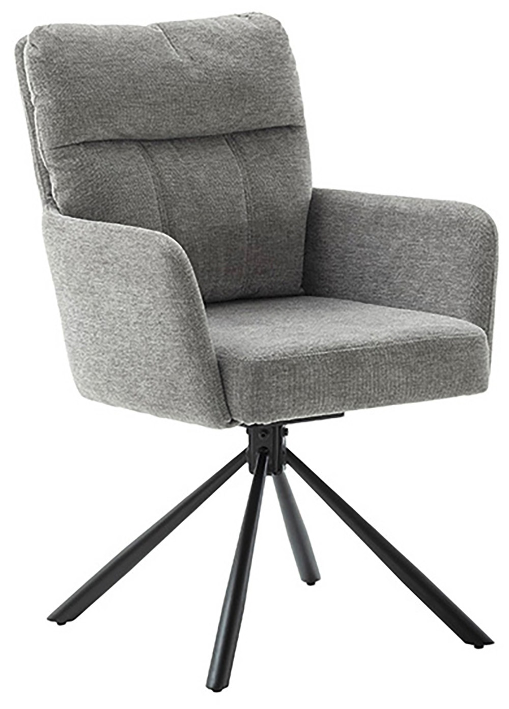 MCA furniture Esszimmerstuhl, Chenilleoptik, (2er-Set), drehbar 180°, Taschenfederkern, Sitzhöhe ca. 50 cm