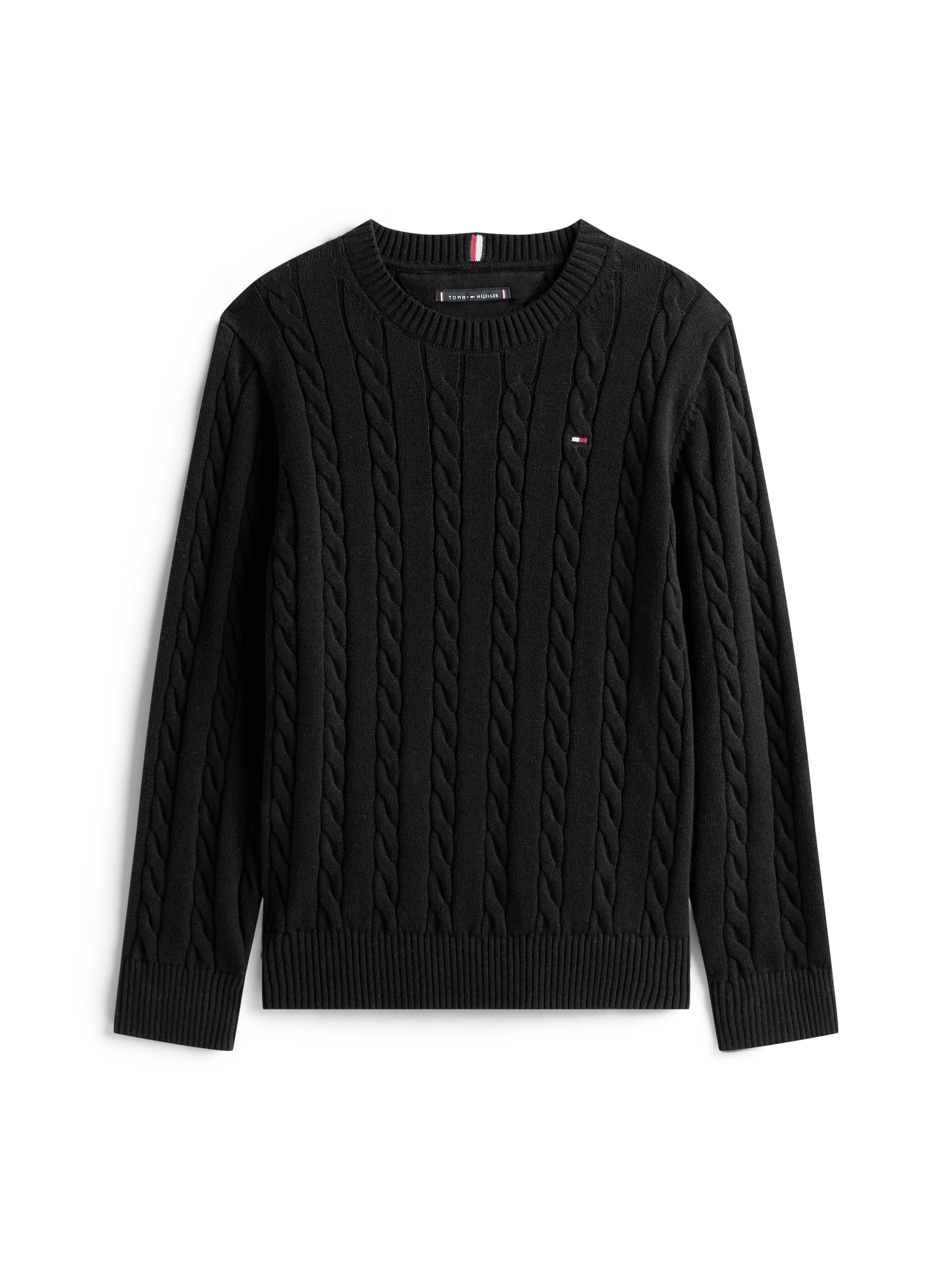 Tommy Hilfiger Strickpullover »COTTON CABLE SWEATER« für Kinder bis 16 Jahre, mit Zopfmuster