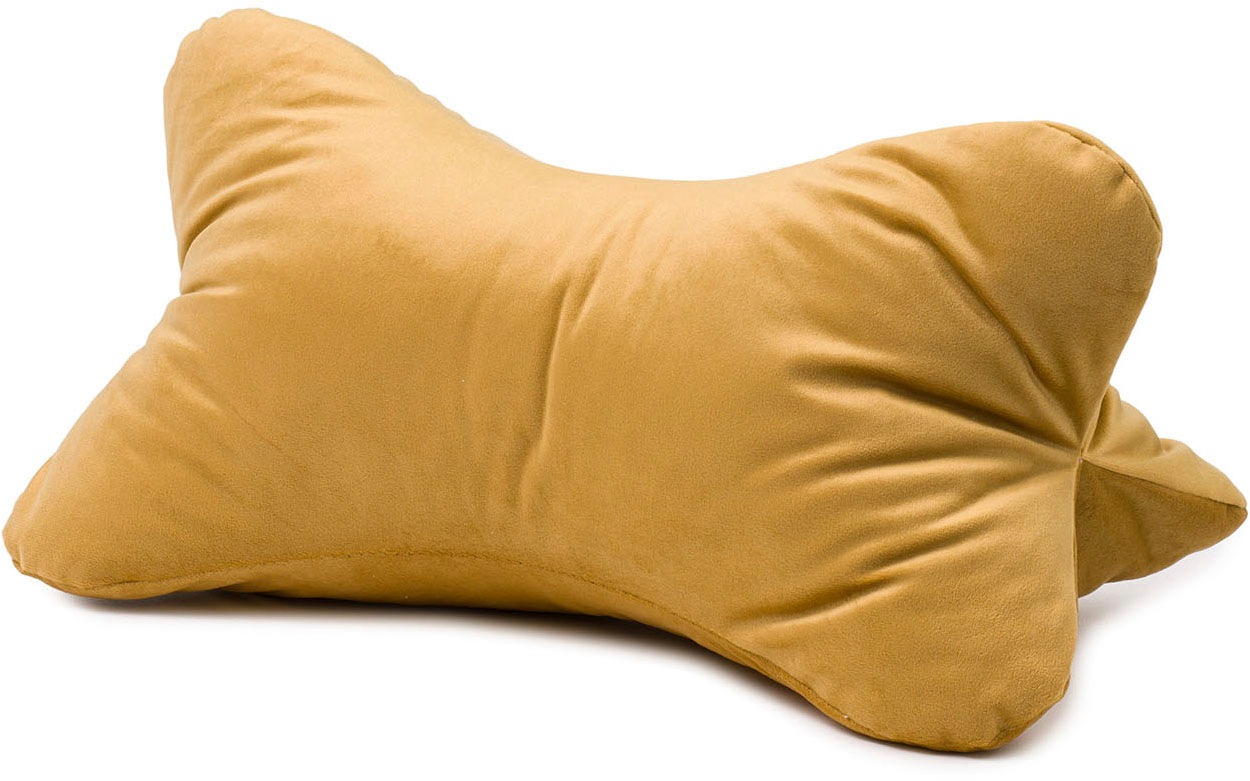 Nackenkissen GÖZZE, B:40cm H:19cm L:25cmsenf, Polyester, Funktionskissen, "Lesekissen California"